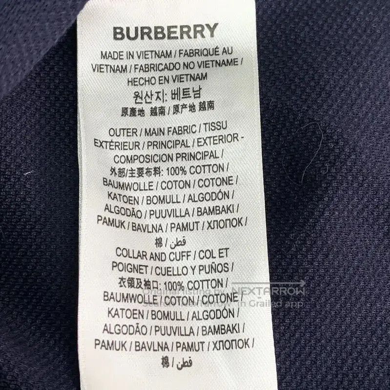 Burberry Burberry Navy Cotton Men's Polo Shirt. Size US S / EU 44-46 / 1 - 6 Thumbnail