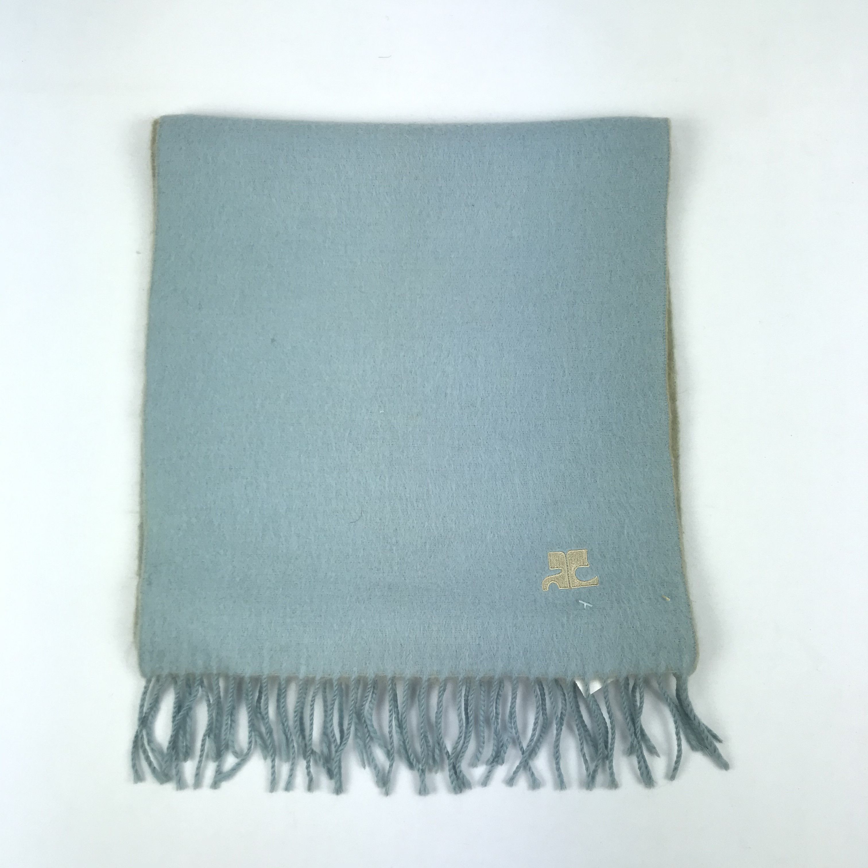 Courreges × Vintage Vintage Courreges Scarf Muffler Wool Cashmere Scarves Size ONE SIZE - 4 Thumbnail