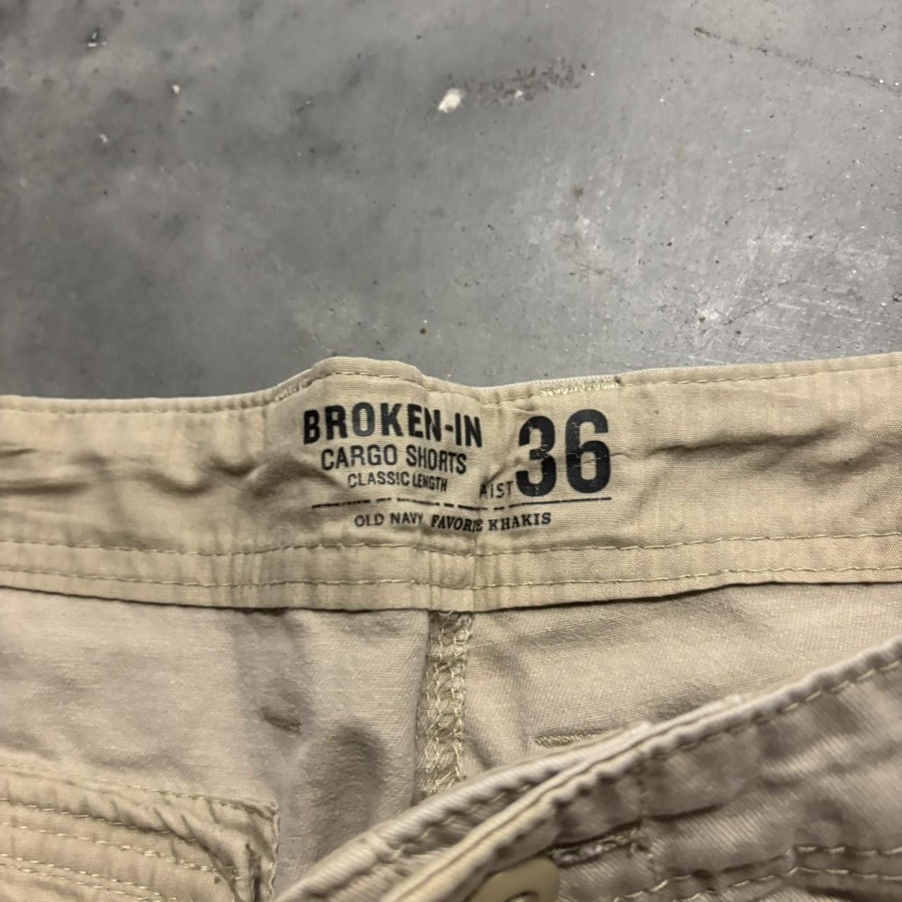 Japanese Brand × Vintage Crazy Vintage Y2K/2000s Baggy Cream Skater Style Cargo Shorts! Size US 36 / EU 52 - 6 Thumbnail