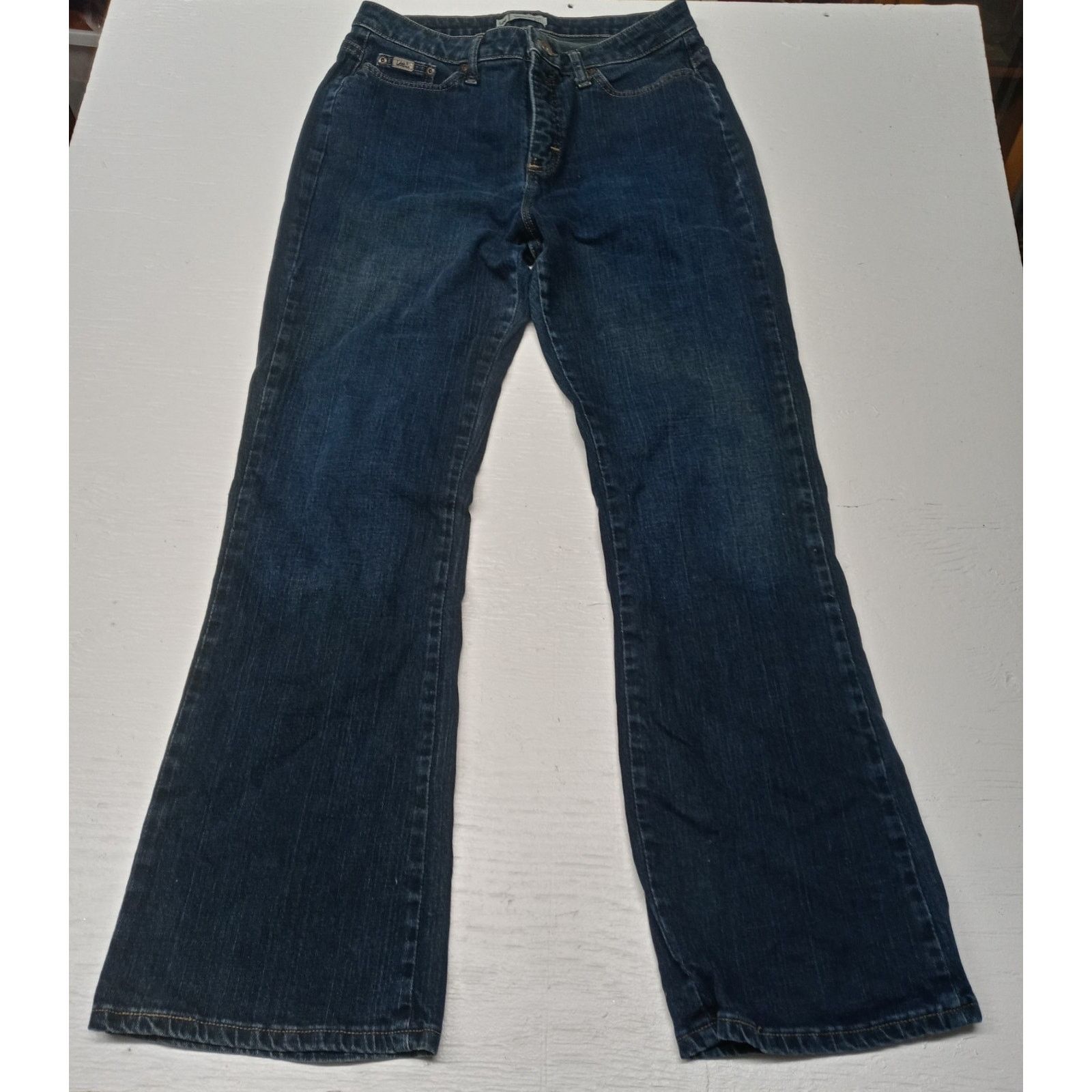 Lee Lee (12M)Women's Straight Boot Cut Blue Denim Jeans Size 34" / US 12 / IT 48 - 9 Thumbnail