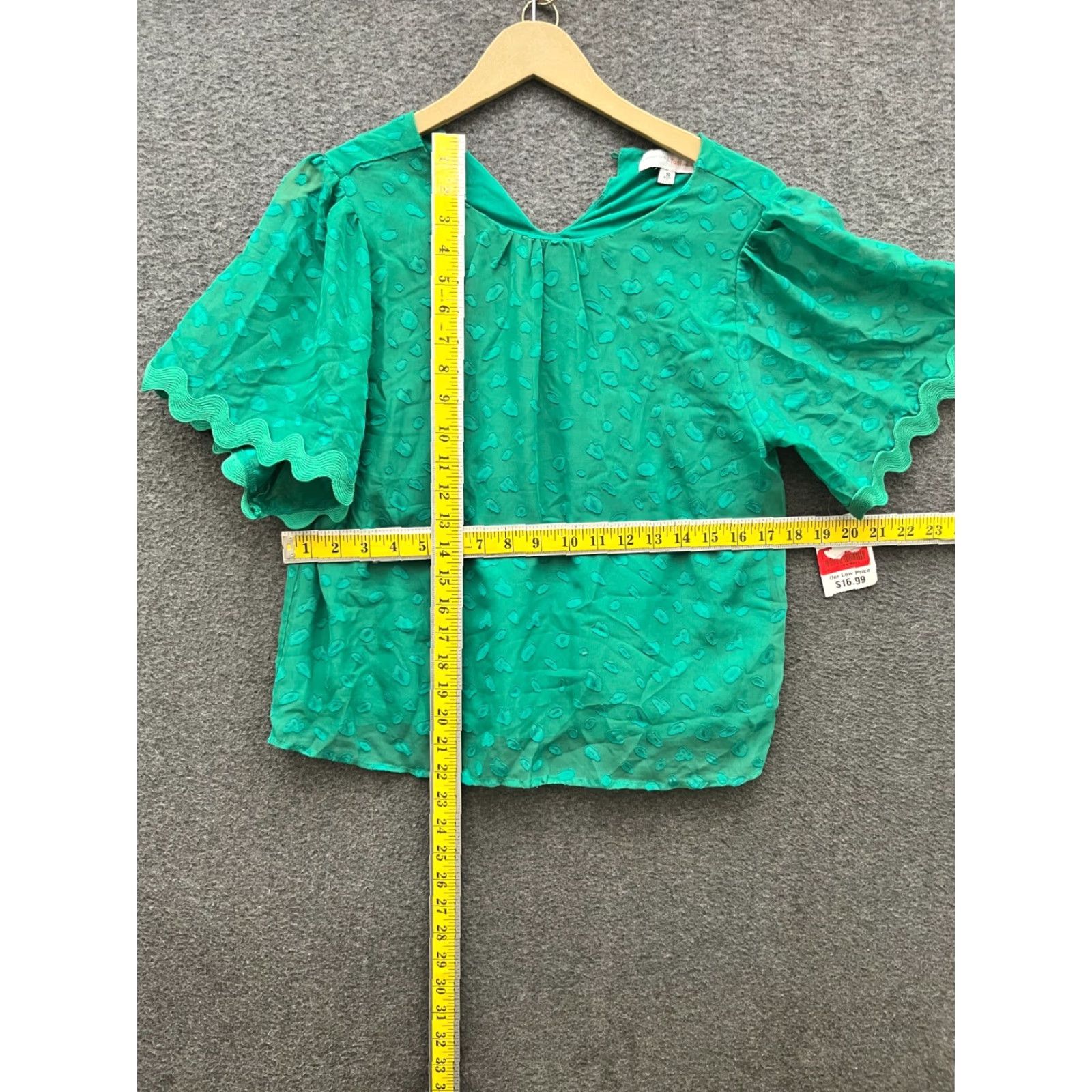 Vintage Yuni Blouse Women V-Neck Embroidered Top Kelly Green Size S Size S / US 4 / IT 40 - 4 Thumbnail