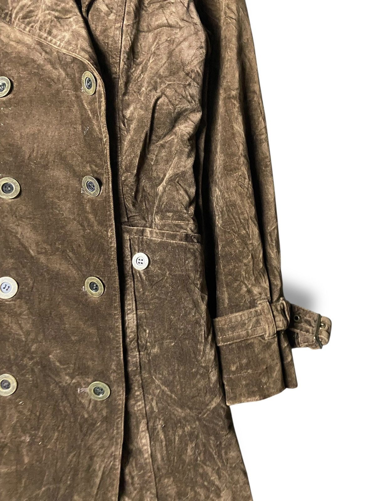 Tornado Mart Tornado Mart Double Breasted Velvet Long Coat (168) Size S / US 4 / IT 40 - 3 Thumbnail