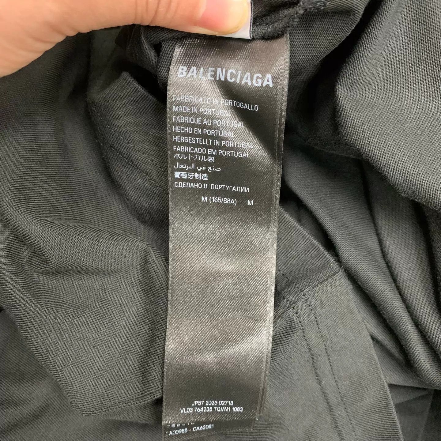 Balenciaga BALENCIAGA Black 3M Reflective Logo Back SS T M Size US M / EU 48-50 / 2 - 5 Thumbnail