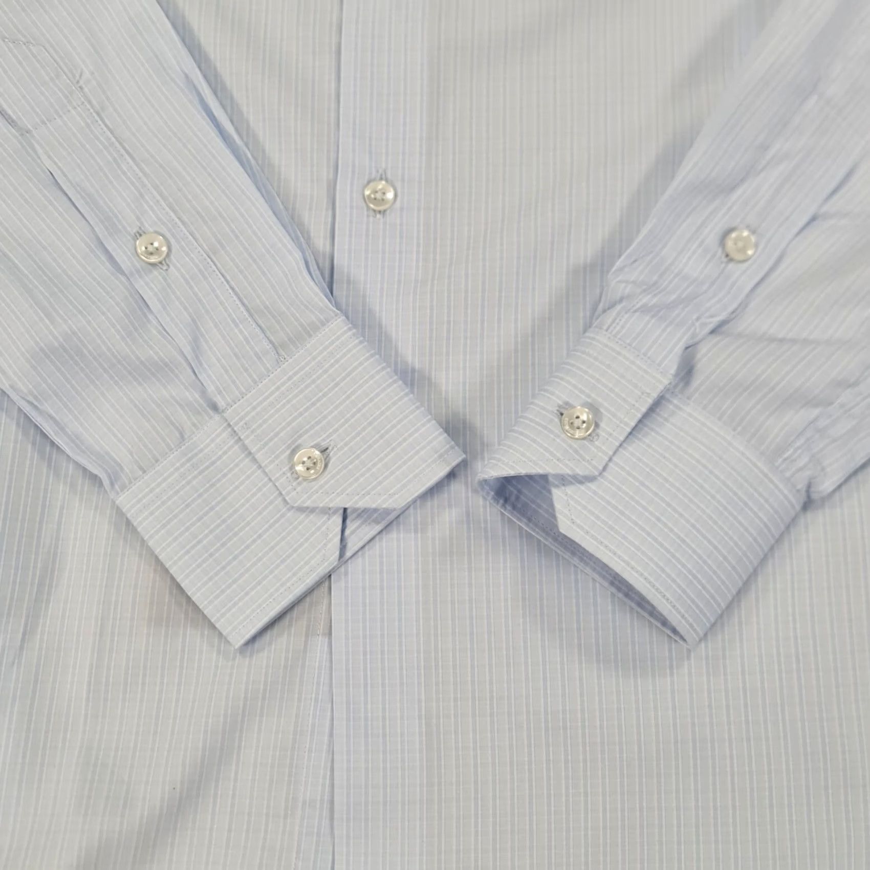 Vintage Billionaire Couture Mens Shirt Light Blue XL 17 Check Cotton Button Up Size US XL / EU 56 / 4 - 7 Thumbnail