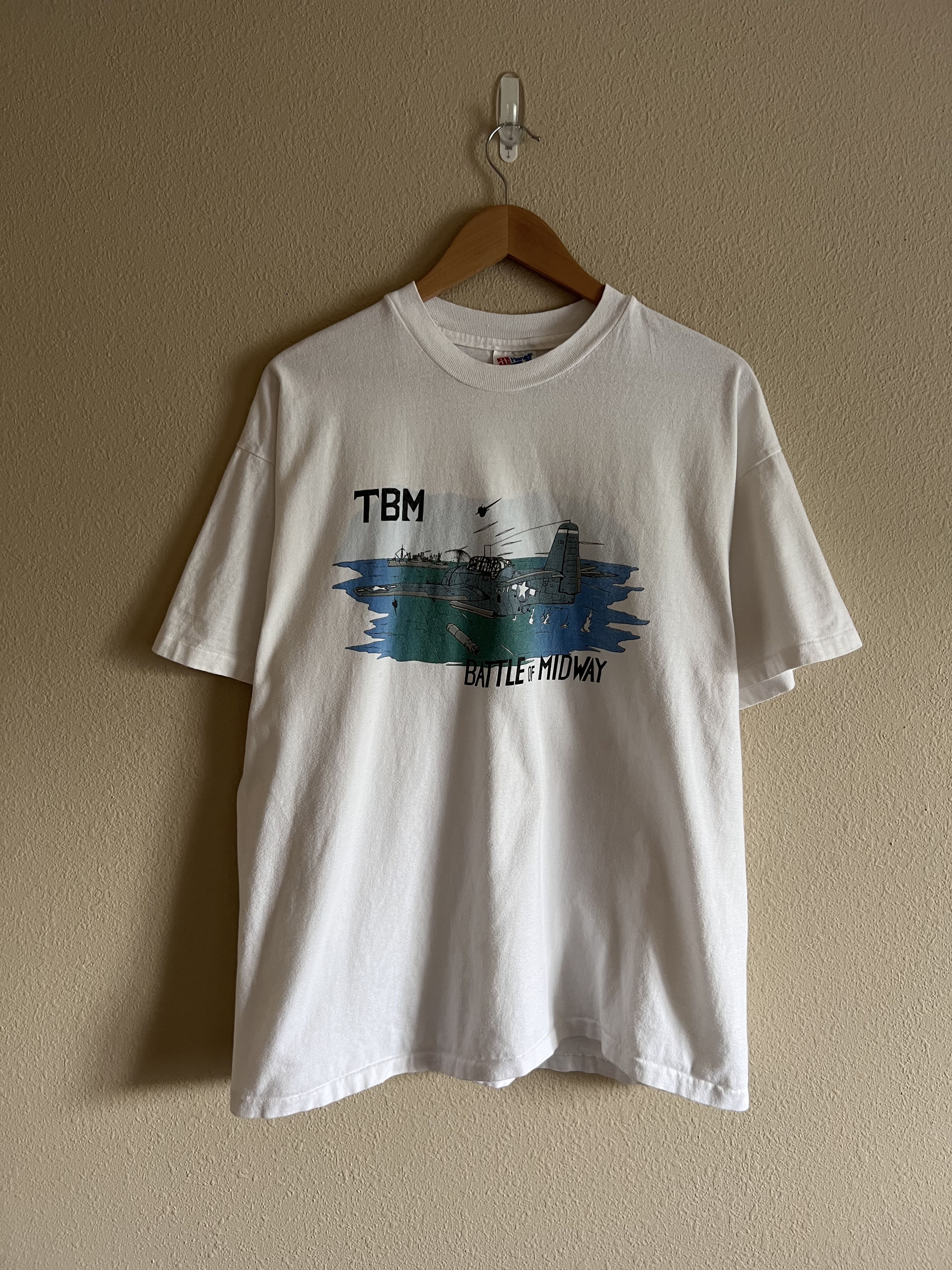 Other Vintage 90s Battle of Midway Graphic Tee in White Size US XL / EU 56 / 4 - 2 Thumbnail