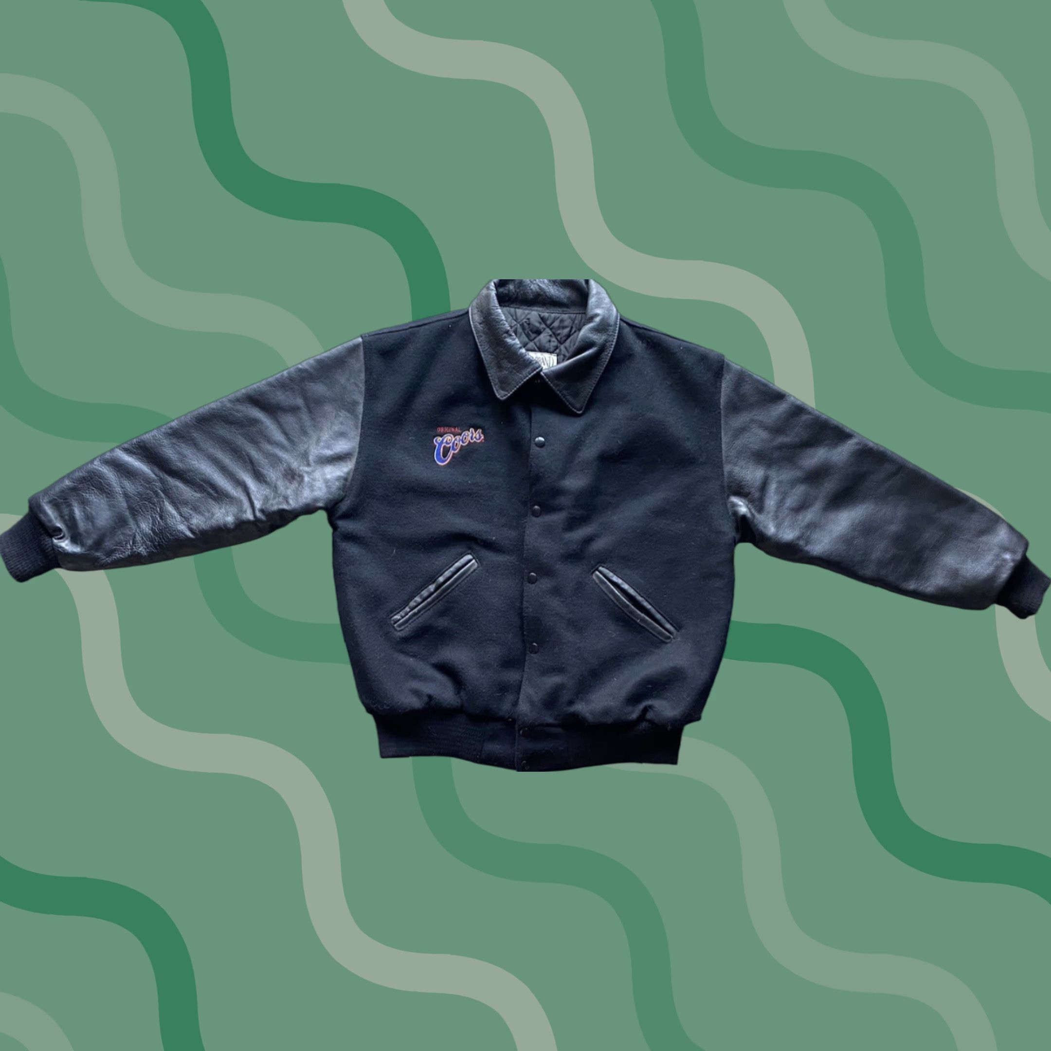 Vintage VINTAGE Steer Brand Varsity Jacket M Wool Leather Black 90s USA Mens Shirt/Jacket Size US M / EU 48-50 / 2 - 1 Thumbnail