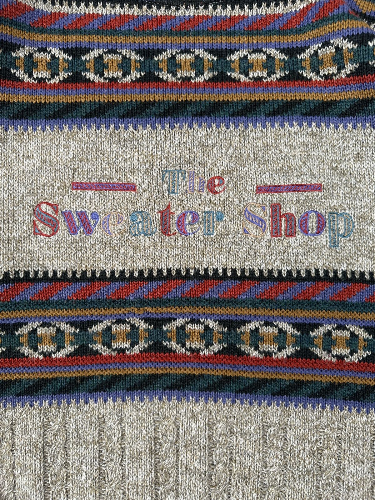 Vintage The Sweater Shop Vintage Men's Striped Knit Acrylic Jumper Size US L / EU 52-54 / 3 - 3 Thumbnail