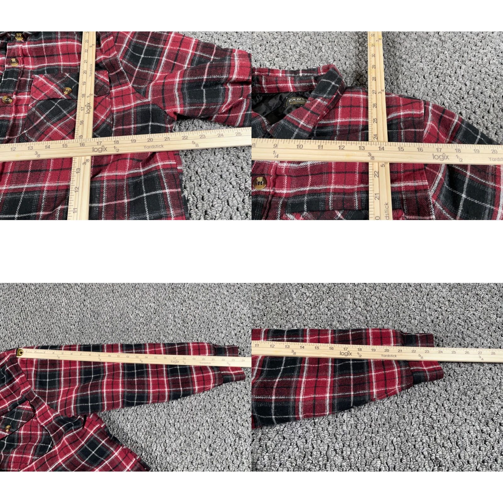 Vintage VINTAGE Workwear Quilted Flannel Shirt Jacket Adult Medium Red Black Plaid Grunge Mens Jacket Size US M / EU 48-50 / 2 - 8 Thumbnail