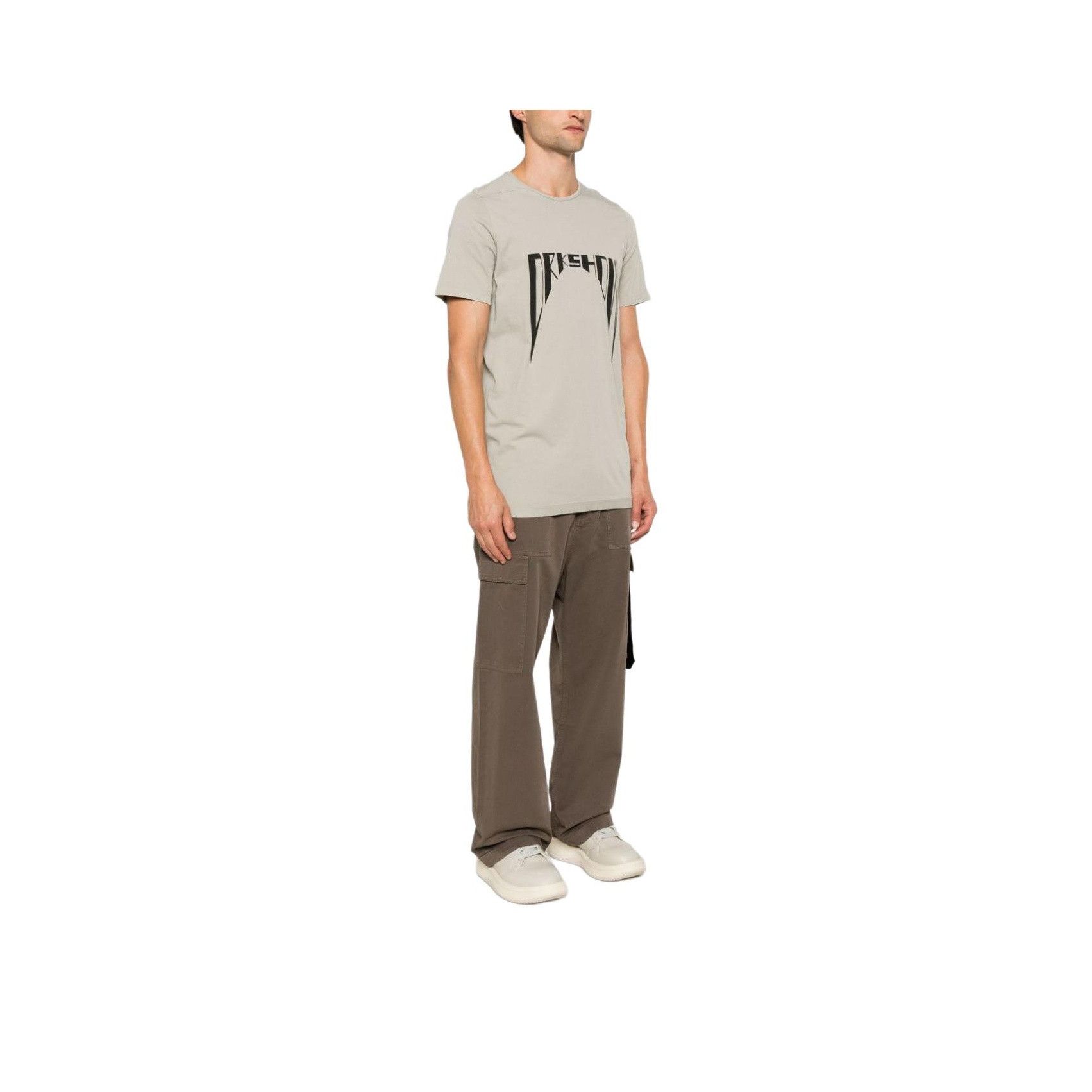 Rick Owens Rick Owens DRKSHDW Men's Beige Logo Short-Sleeve T-Shirt Size US L / EU 52-54 / 3 - 2 Thumbnail