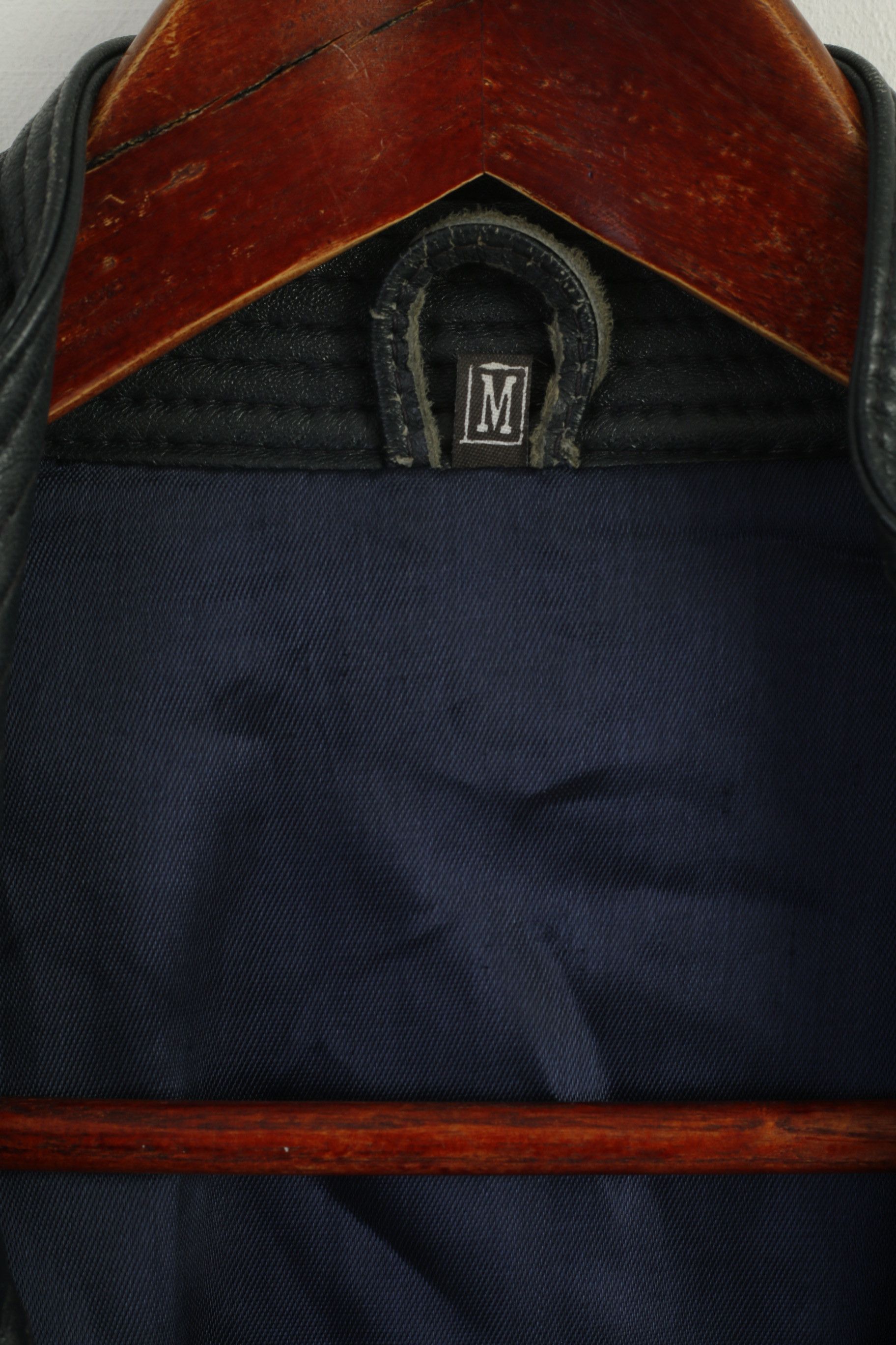Vintage Vintage Women M Jacket Navy Soft Leather Bomber 8752 Size M / US 6-8 / IT 42-44 - 5 Thumbnail