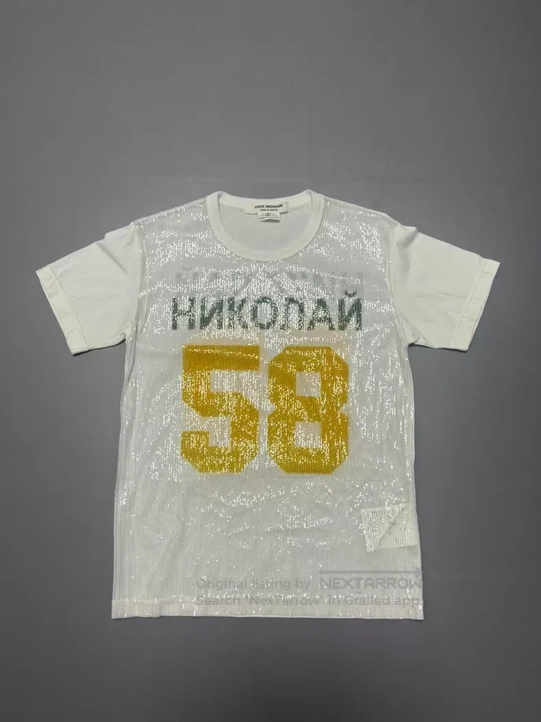 Comme des Garcons Comme des Garcons Glitter patchwork Russian language T-shi Size S / US 4 / IT 40 - 1 Thumbnail