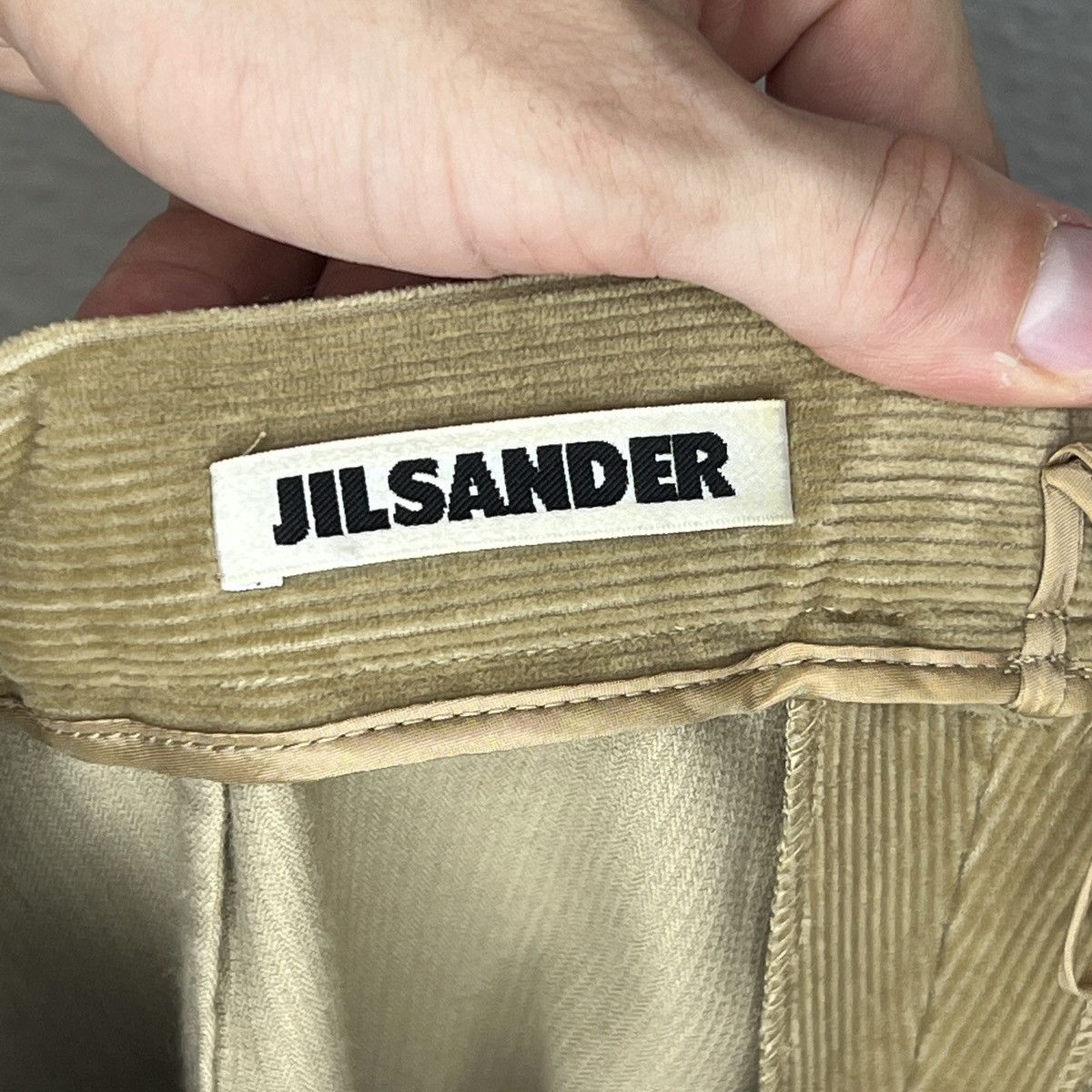Designer × Jil Sander Jil Sander Womens Pants Corduroy Trousers Beige Brown Luxury Size 26" / US 2 / IT 38 - 10 Thumbnail