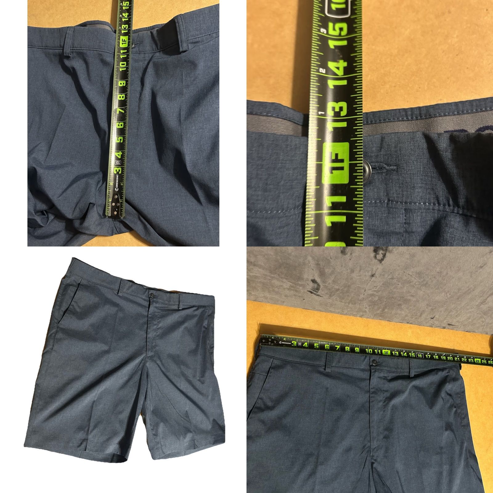 PGA Tour PGA TOUR Golf Shorts Men 42 Chino Inseam 10" Blue Gray Preppy Pocket Zipper Button Casual Vintage: No Size US 42 / EU 58 - 9 Thumbnail