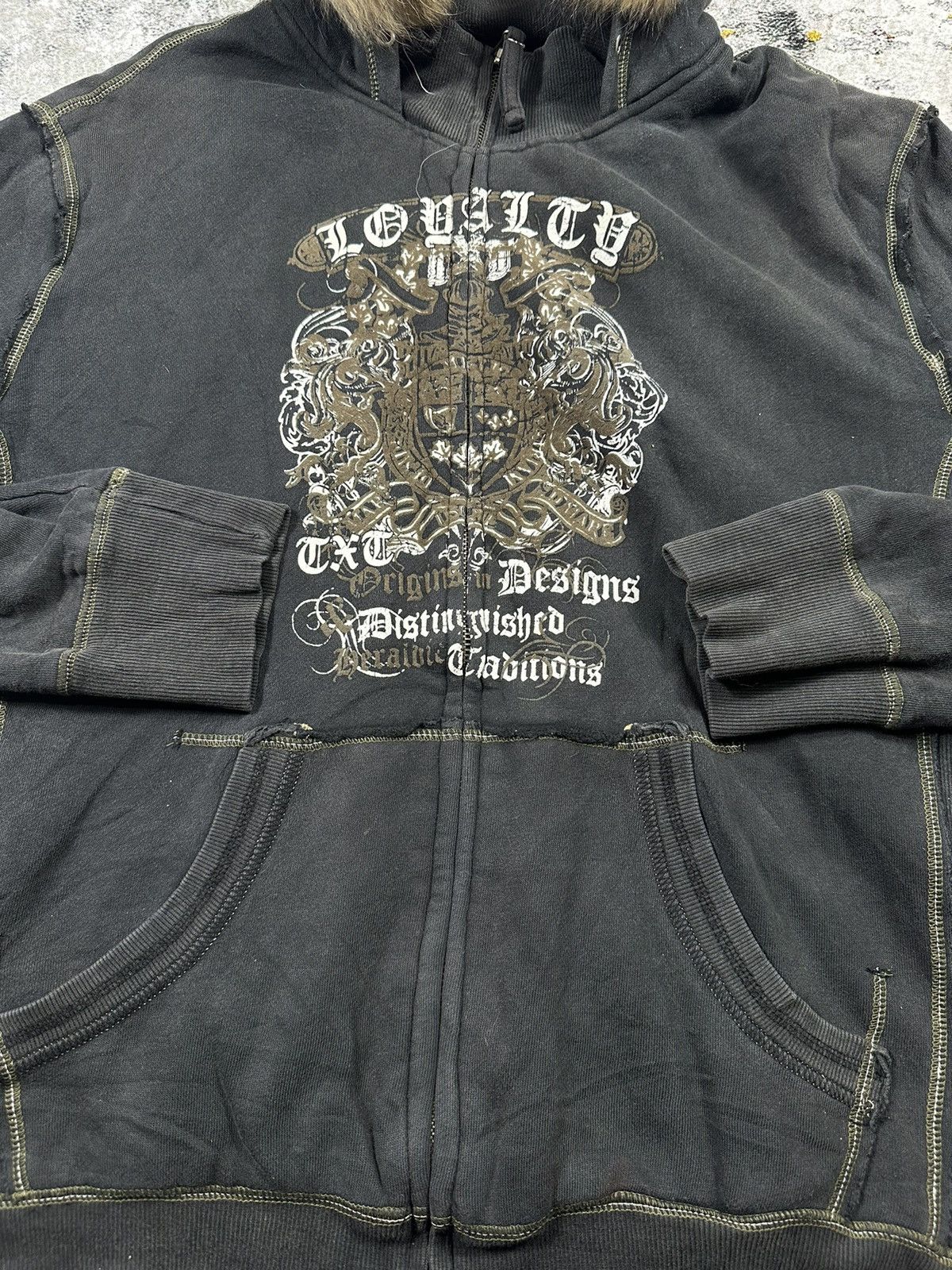 If Six Was Nine 2000s PERFECT FADED FAUX FUR IFSIXWASNINE PUNK STYLED Size US XL / EU 56 / 4 - 4 Thumbnail