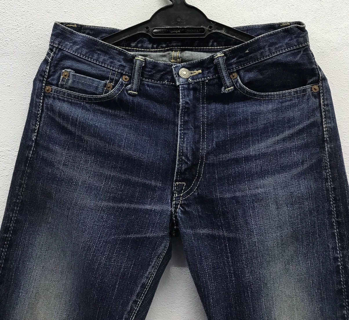 Japanese Brand × Vintage Vintage Deep Blue Made In Japan Denim Pants Size US 30 / EU 46 - 3 Thumbnail