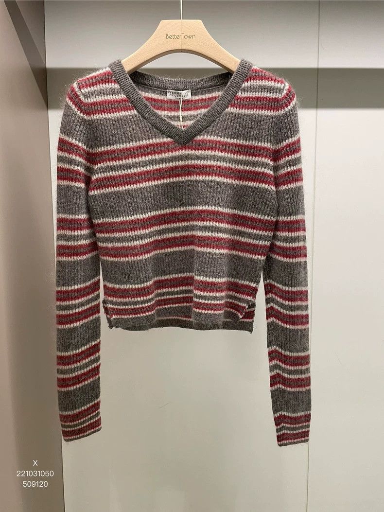 Brunello Cucinelli Brunello Cucinelli Striped Sweater S - dmc Size US S / EU 44-46 / 1 - 1 Thumbnail