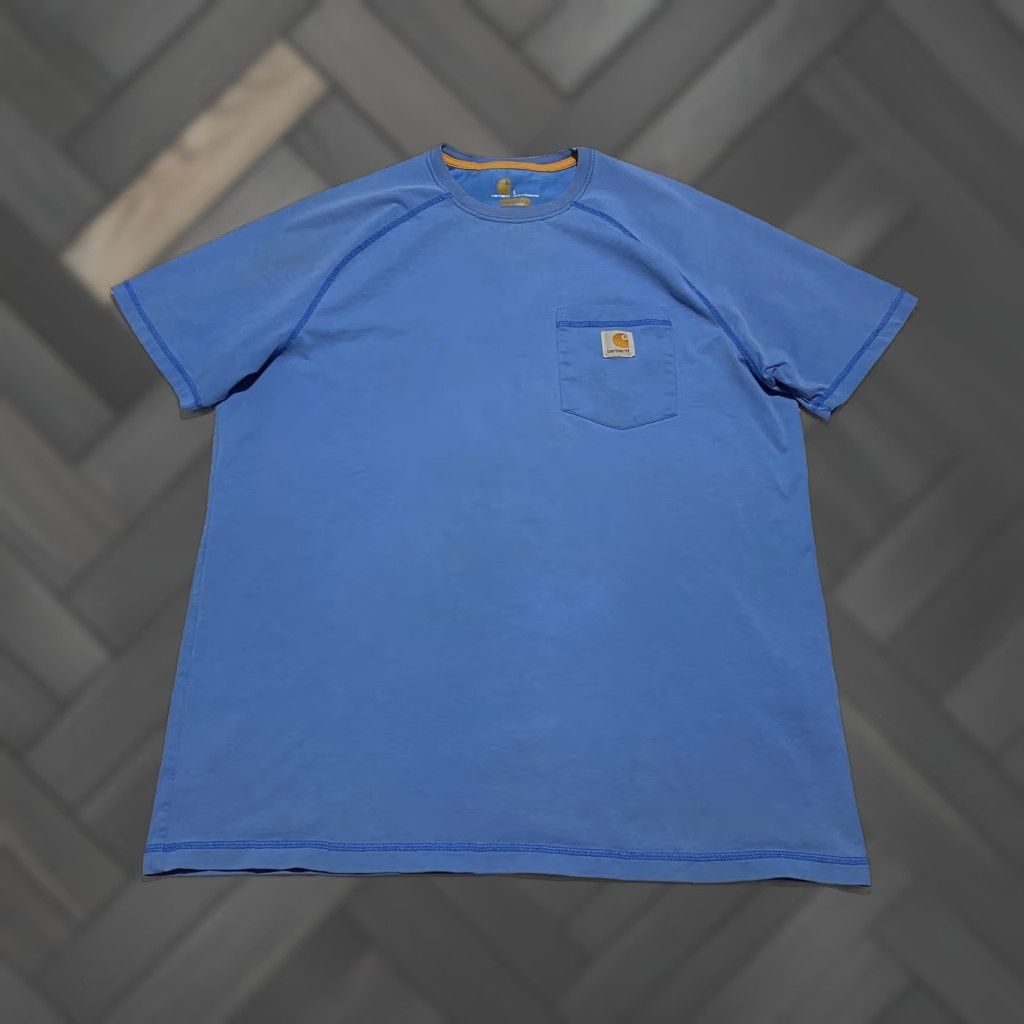 Carhartt Carhartt Shirt Mens Large Blue Relaxed Fit Pocket Workwear Crew Neck Tee T-Shirt Size US L / EU 52-54 / 3 - 1 Thumbnail