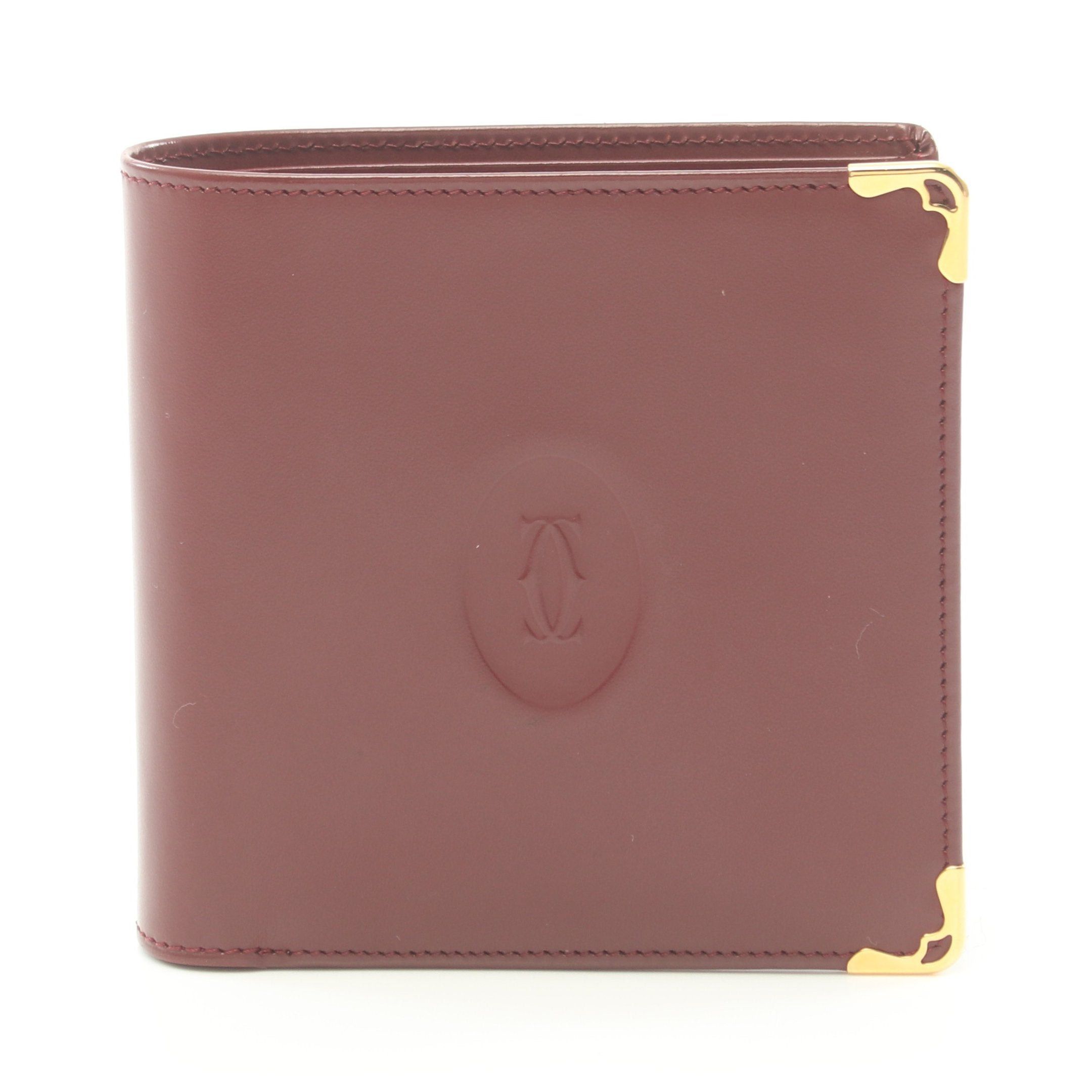 image of Cartier Mast Line Bi-Fold Wallet Leather Bordeaux, Women's