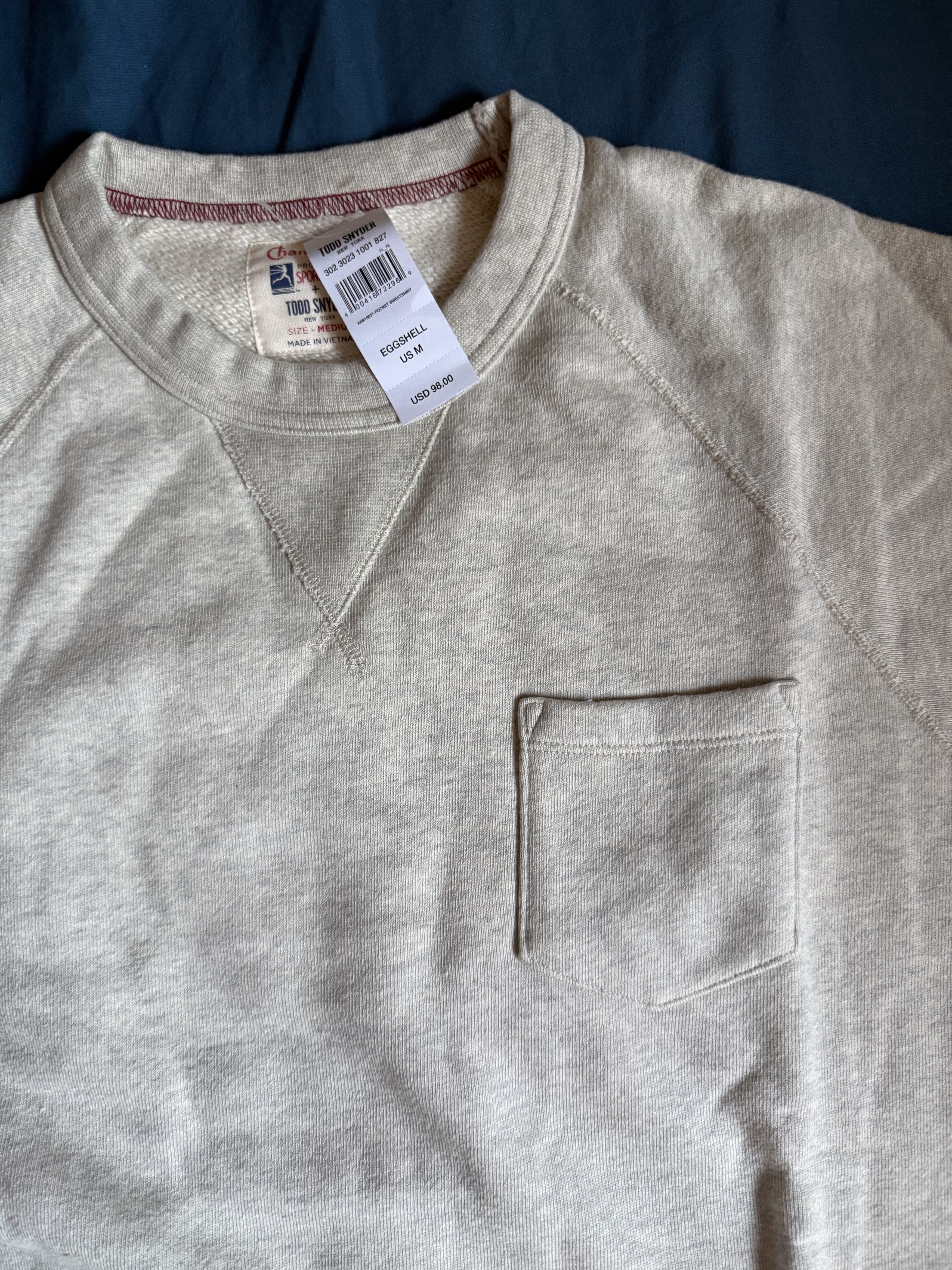 Champion × Todd Snyder TODD SNYDER x CHAMPION MIDWEIGHT SWEATSHIRT in EGGSHELL MIX Size US M / EU 48-50 / 2 - 1 Thumbnail