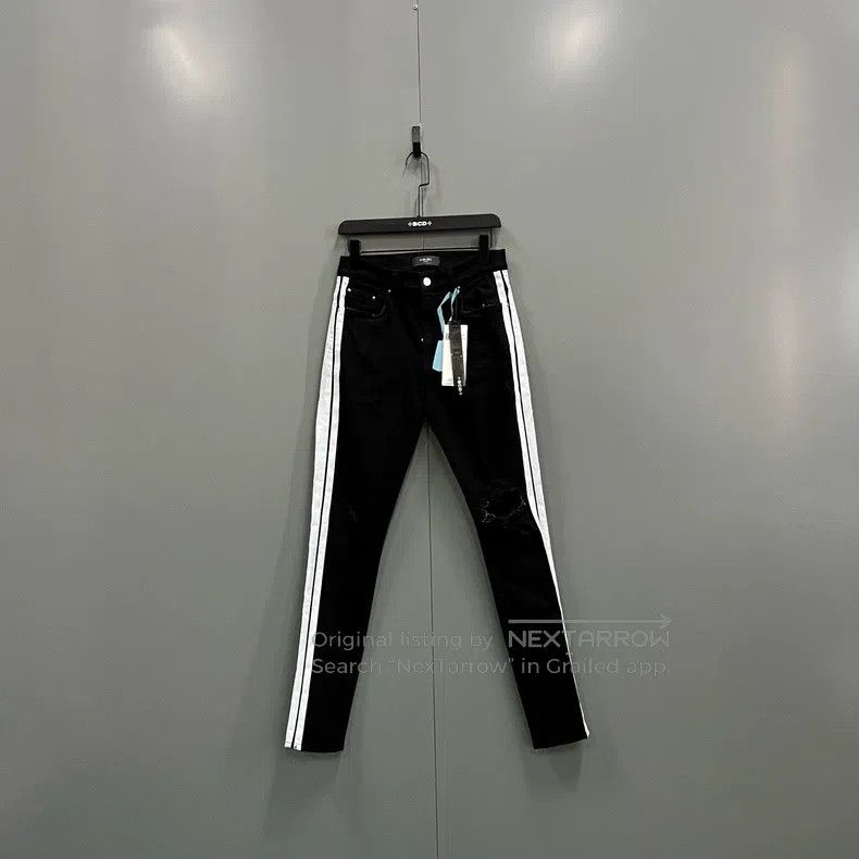 Amiri Amiri Size 30 Slim-fit trousers with side stripes Size US 30 / EU 46 - 1 Thumbnail