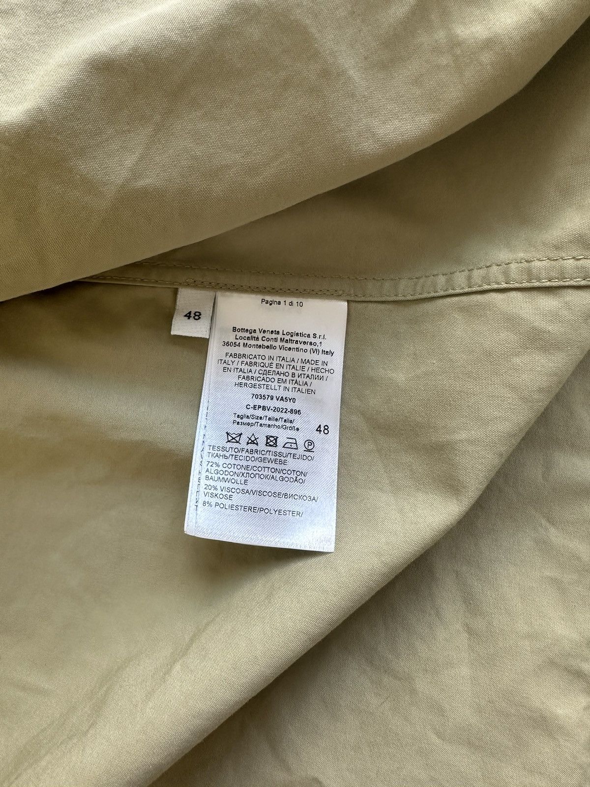 Bottega Veneta Bottega Veneta Zipper Collared Shirt Size US M / EU 48-50 / 2 - 7 Thumbnail