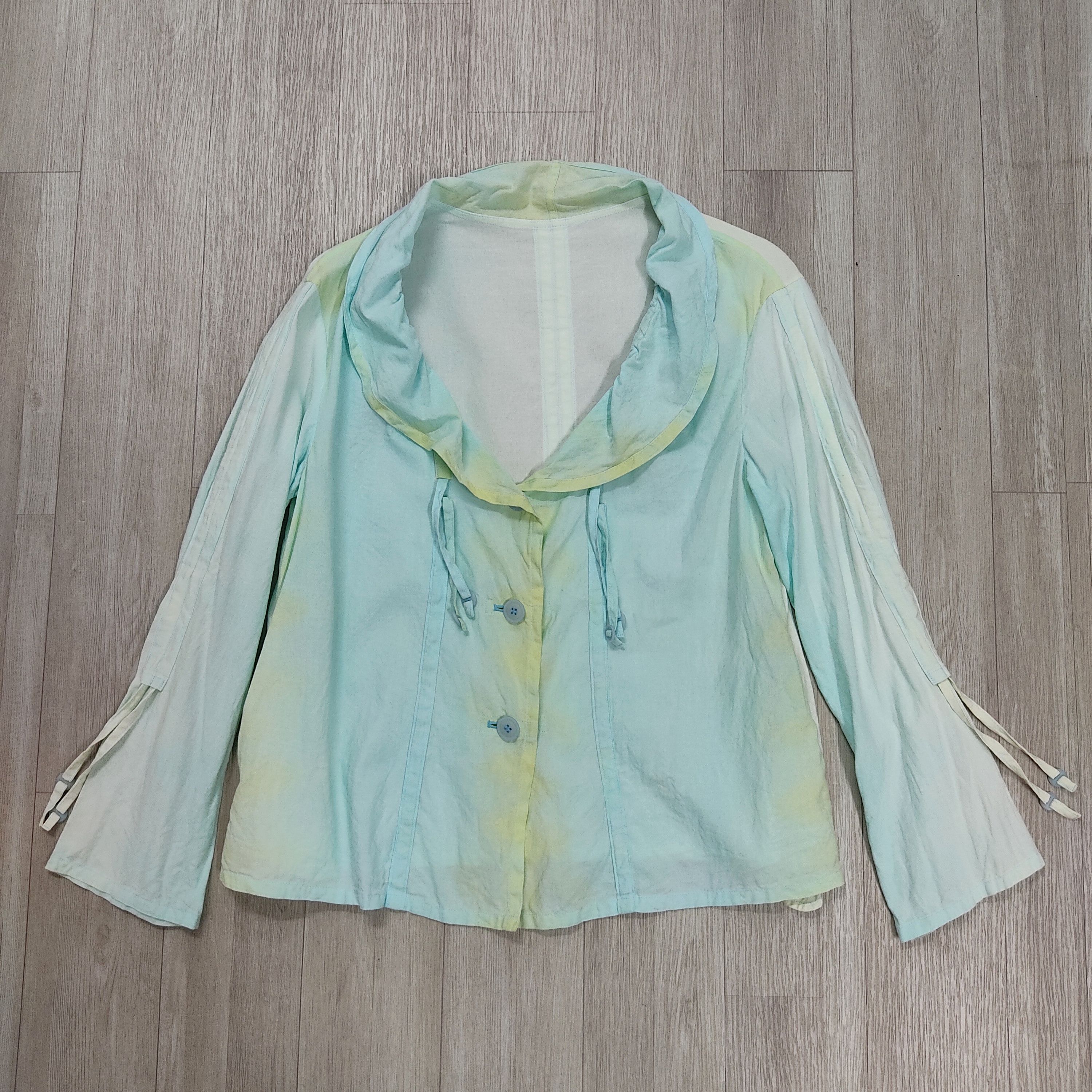 Issey Miyake Issey Miyake HEART HAAT Pastel Turquoise Light Blouson Size M / US 6-8 / IT 42-44 - 4 Thumbnail