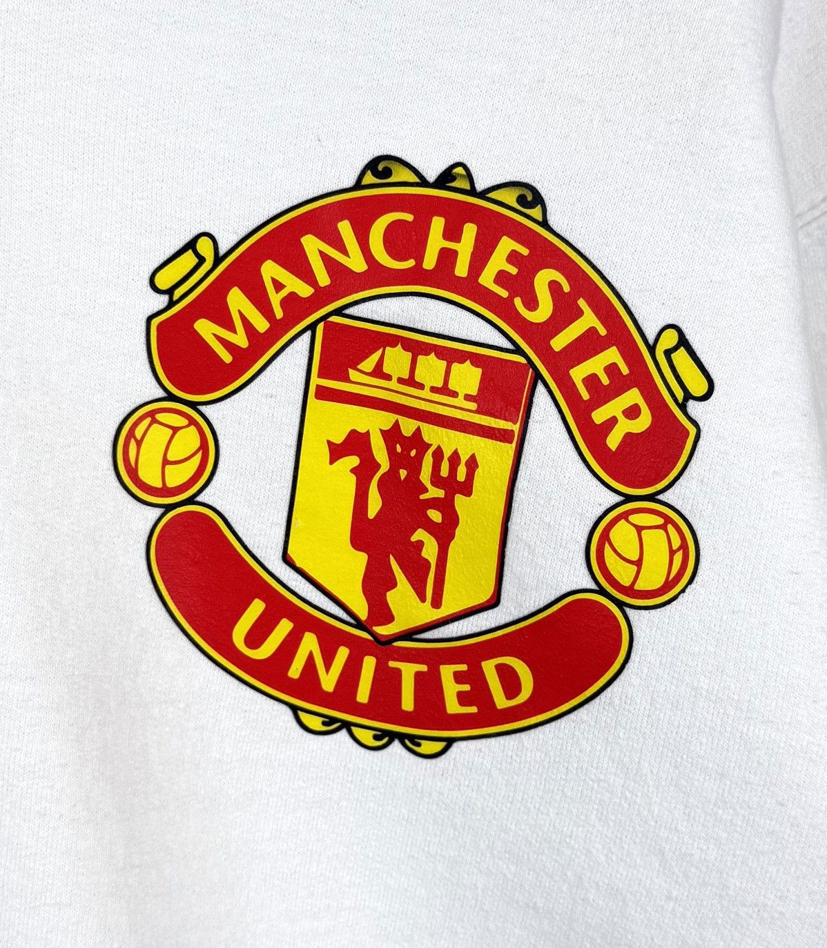 Vintage Vintage Manchester United Hoodie White Top Soccer Football Size US M / EU 48-50 / 2 - 3 Thumbnail