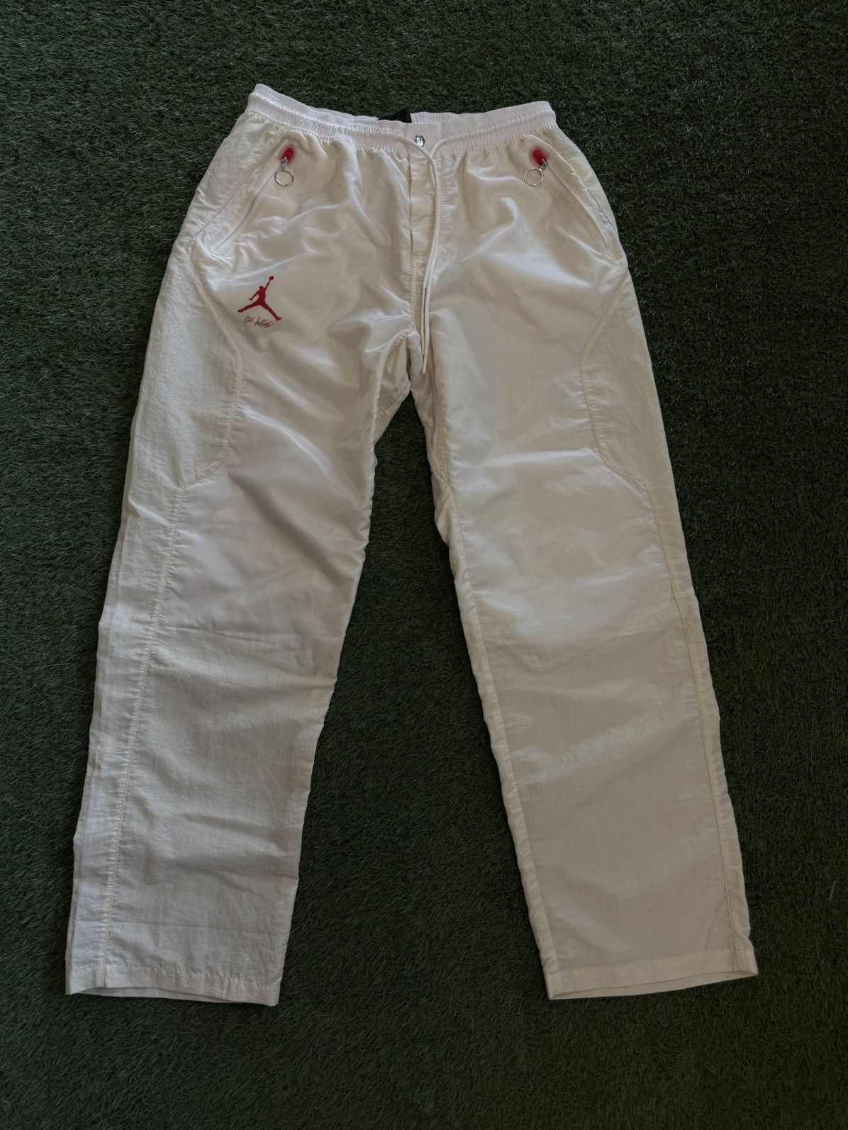 Jordan Brand × Off-White Off White Jordan Cream Sail Sweatpants Size Large Size US 33 - 1 Thumbnail