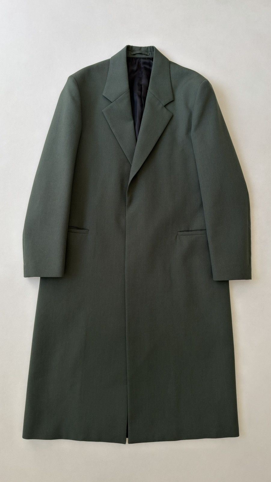 Lardini ‘Monotone’ Dark Green Wool Overcoat Size US M / EU 48-50 / 2 - 2 Thumbnail