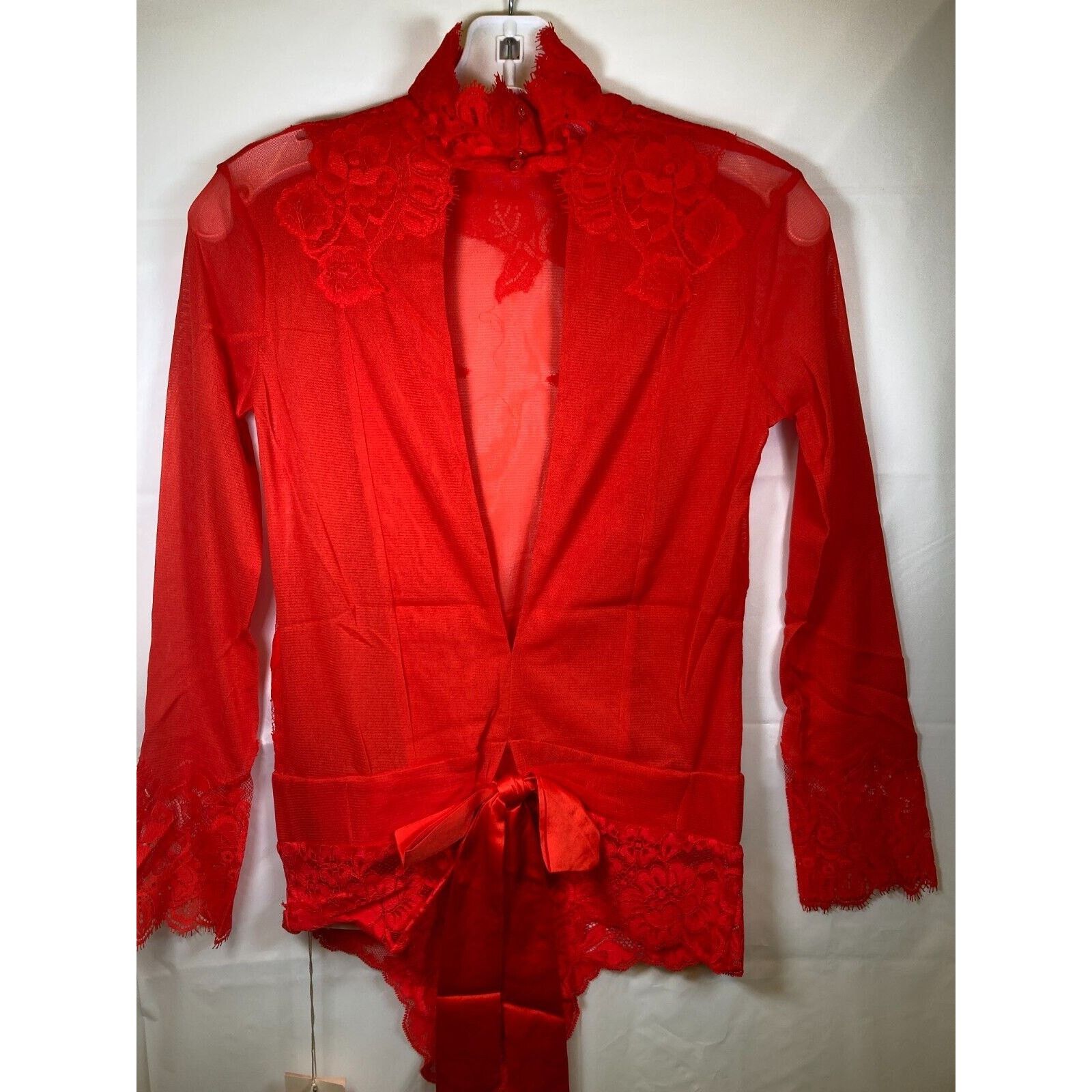 Free People FREE PEOPLE Take HAH Bow Lingerie 1Piece Blood Orange Small Size S / US 4 / IT 40 - 5 Thumbnail