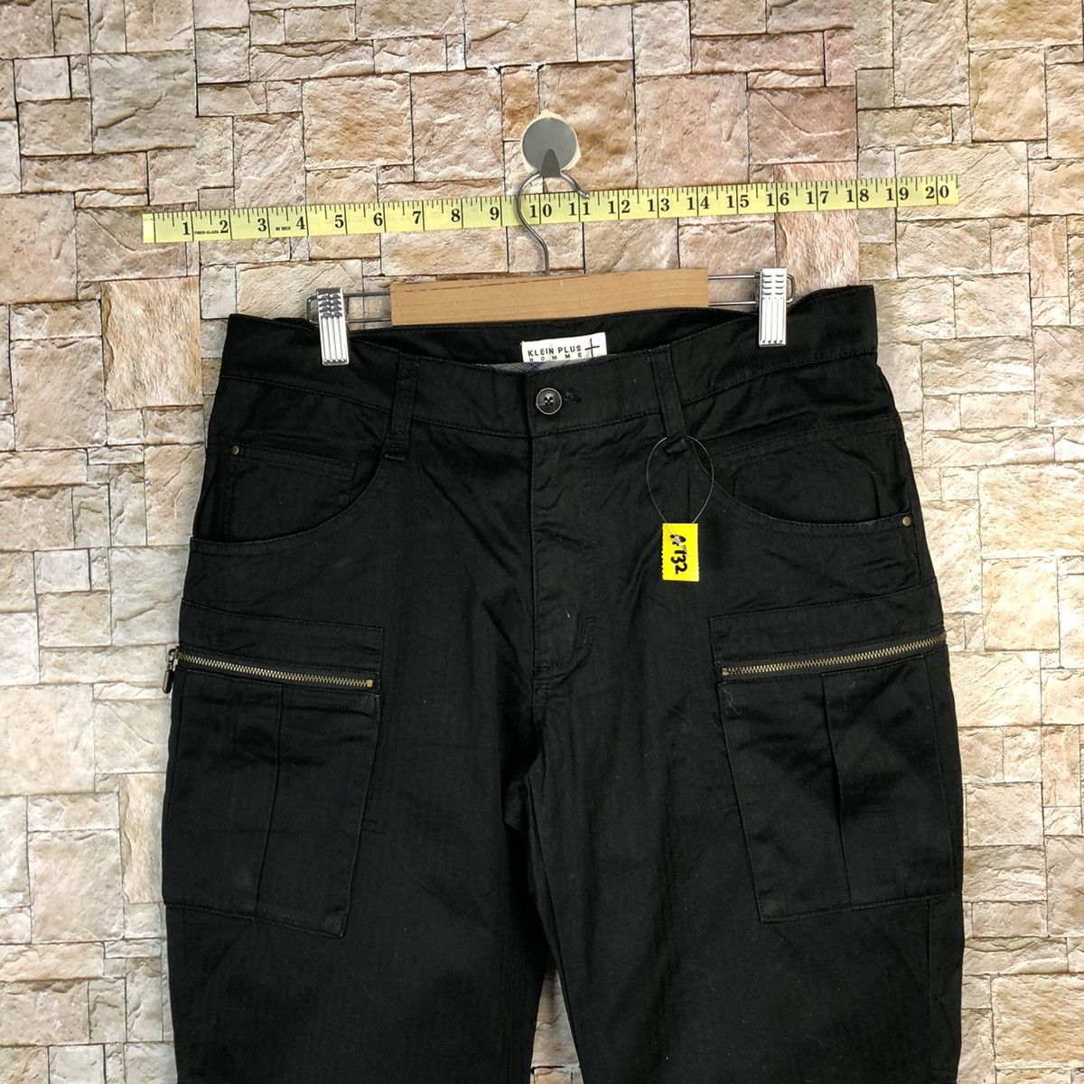 Japanese Brand Klein Plus Black Cargo Multipocket Pants #A732 Size US 31 - 4 Thumbnail