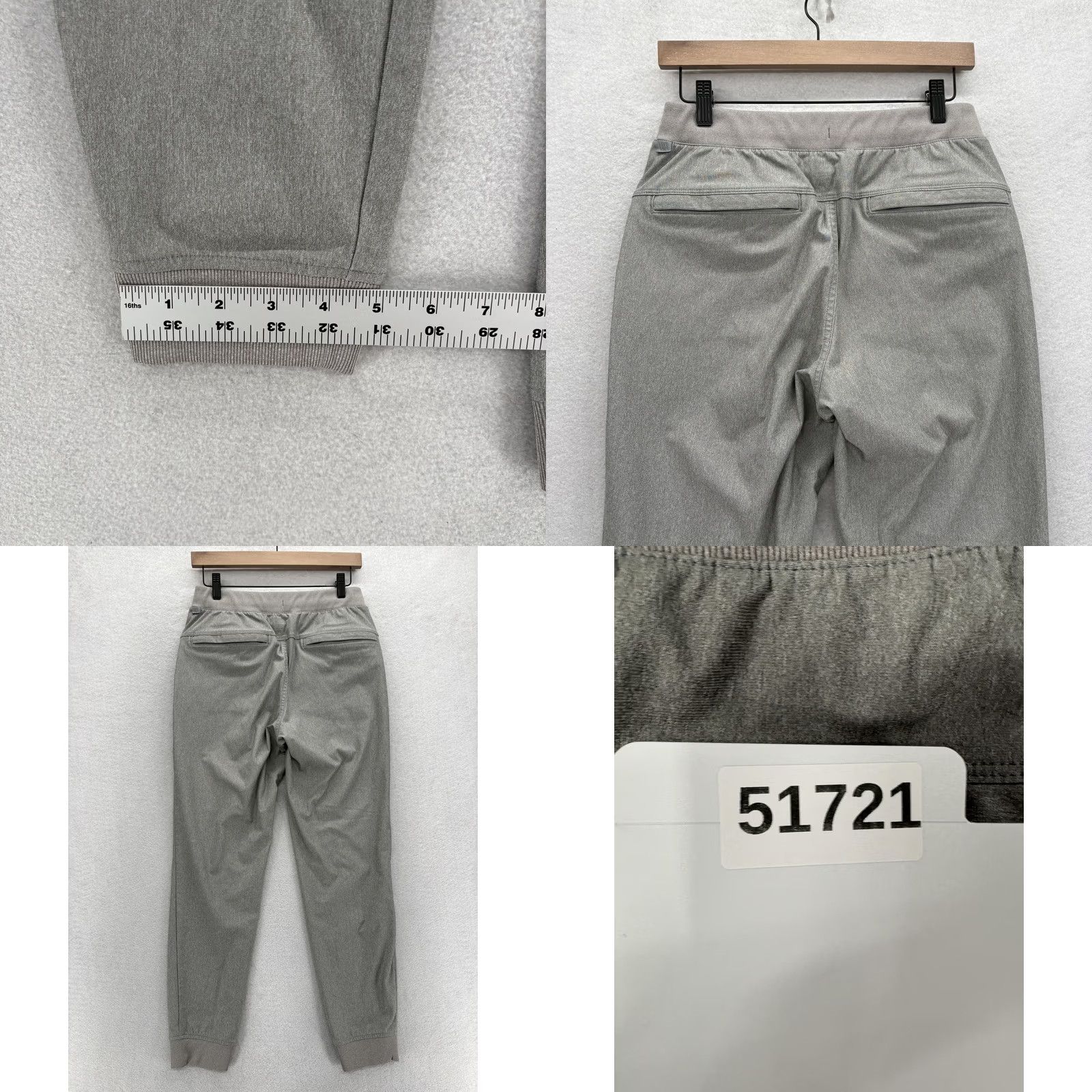 Vintage VRST Slim Fit Joggers Mens Small Gray Casual Pants, Tapered, Drawstring, Pockets, Adjustable Waist, 27 in Inseam Size US 29 - 8 Thumbnail