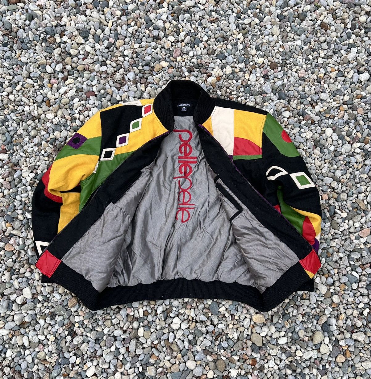 Pelle Pelle Pelle Pelle 1978 Multicolor Wool Bomber Jacket Size US XL / EU 56 / 4 - 3 Thumbnail