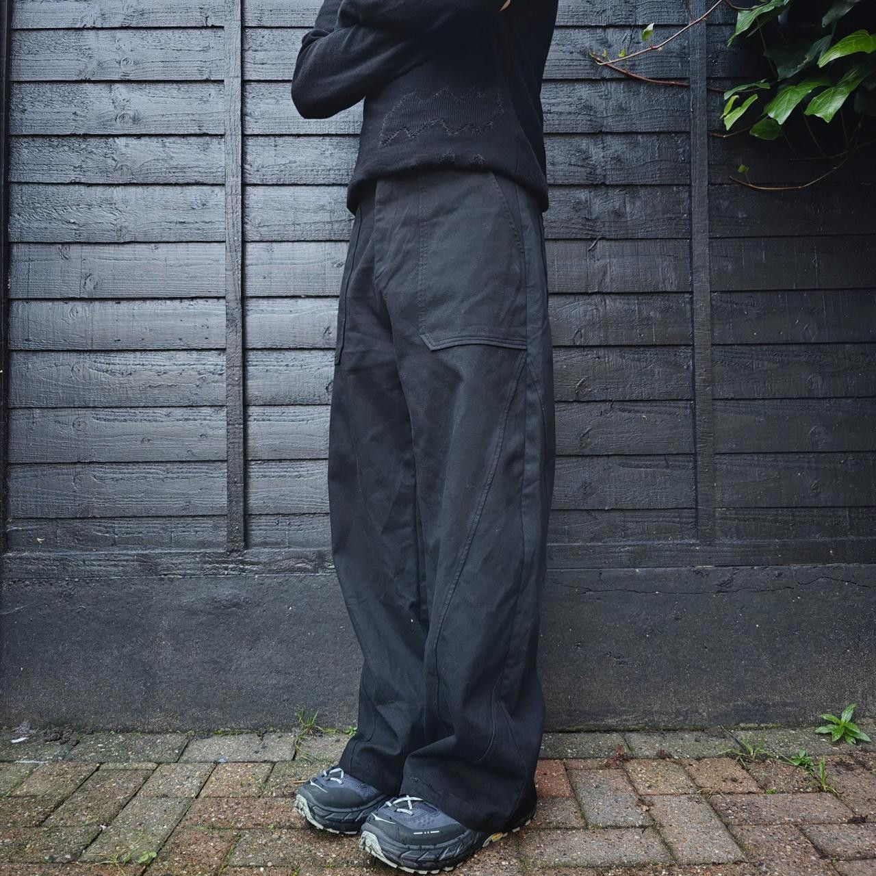 Other 49Percent Black Wide Fatigue Pants Size US 30 / EU 46 - 2 Thumbnail