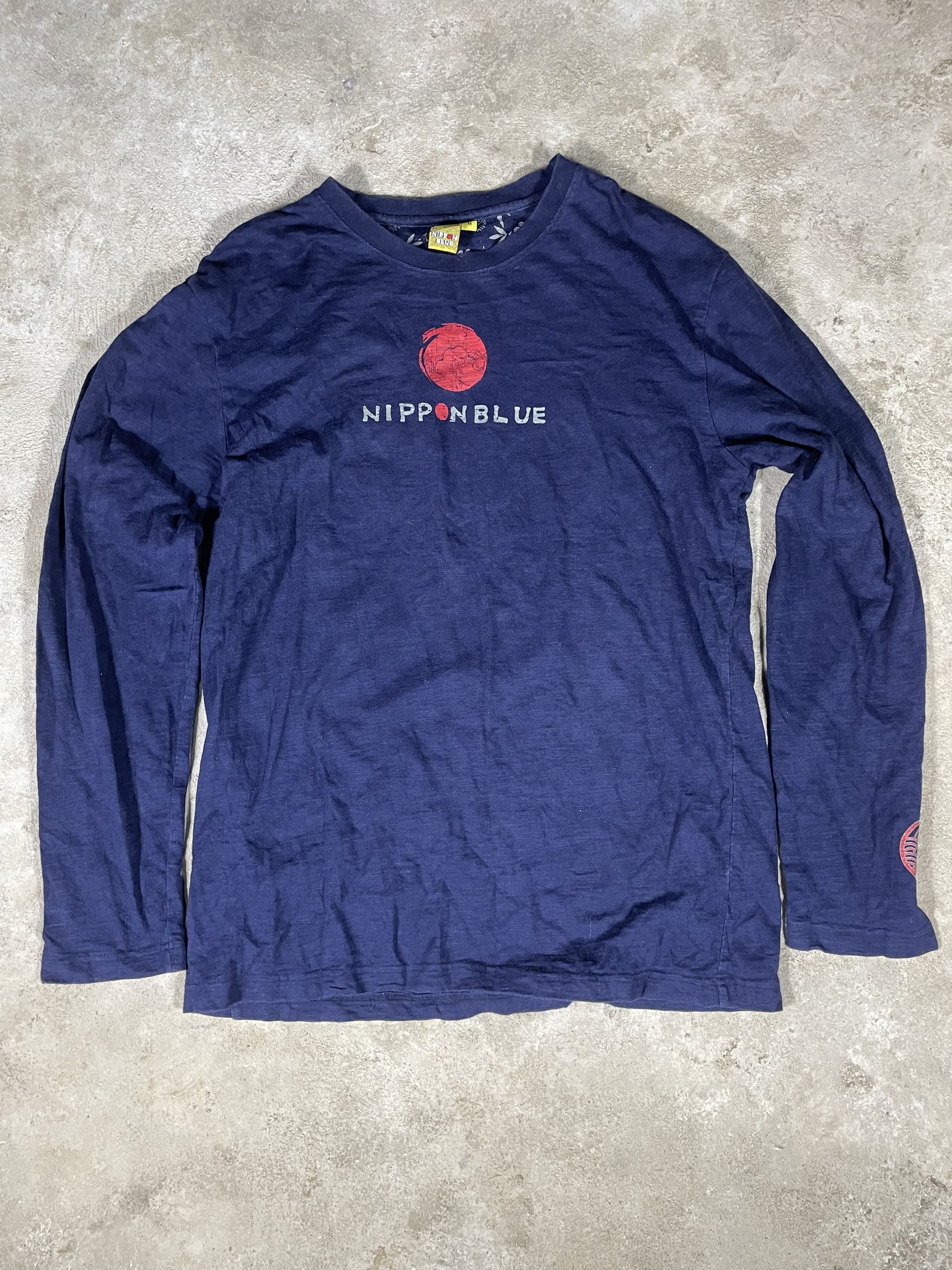 Japanese Brand Nippon Blue Longsleeves Size US M / EU 48-50 / 2 - 1 Thumbnail