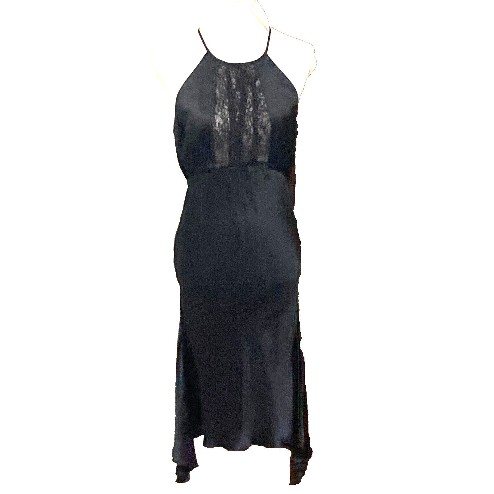 Designer × Vintage Vintage Y2k w/Tags Silk & Lace Dress, Dress by Gaia, Small Size S / US 4 / IT 40 - 5 Thumbnail