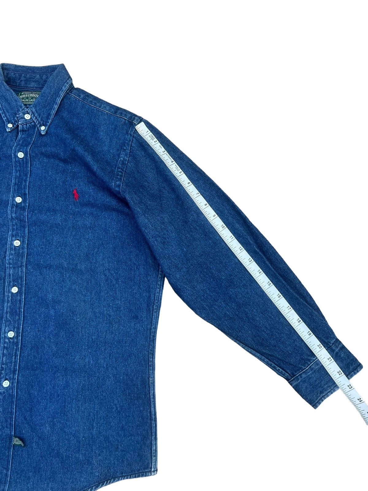 Polo Ralph Lauren 90s Polo Country Ralph Lauren Small Pony Denim Shirt Size US M / EU 48-50 / 2 - 4 Thumbnail