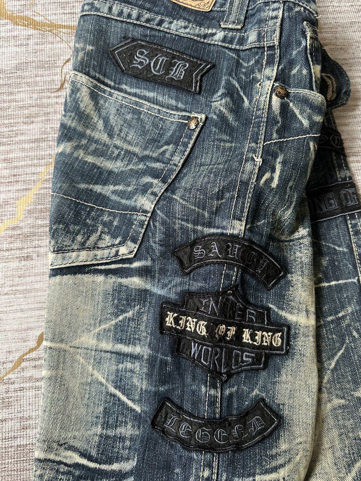Japanese Brand Tommorow Claw Marks Patches Design Denim Size US 32 / EU 48 - 14 Thumbnail