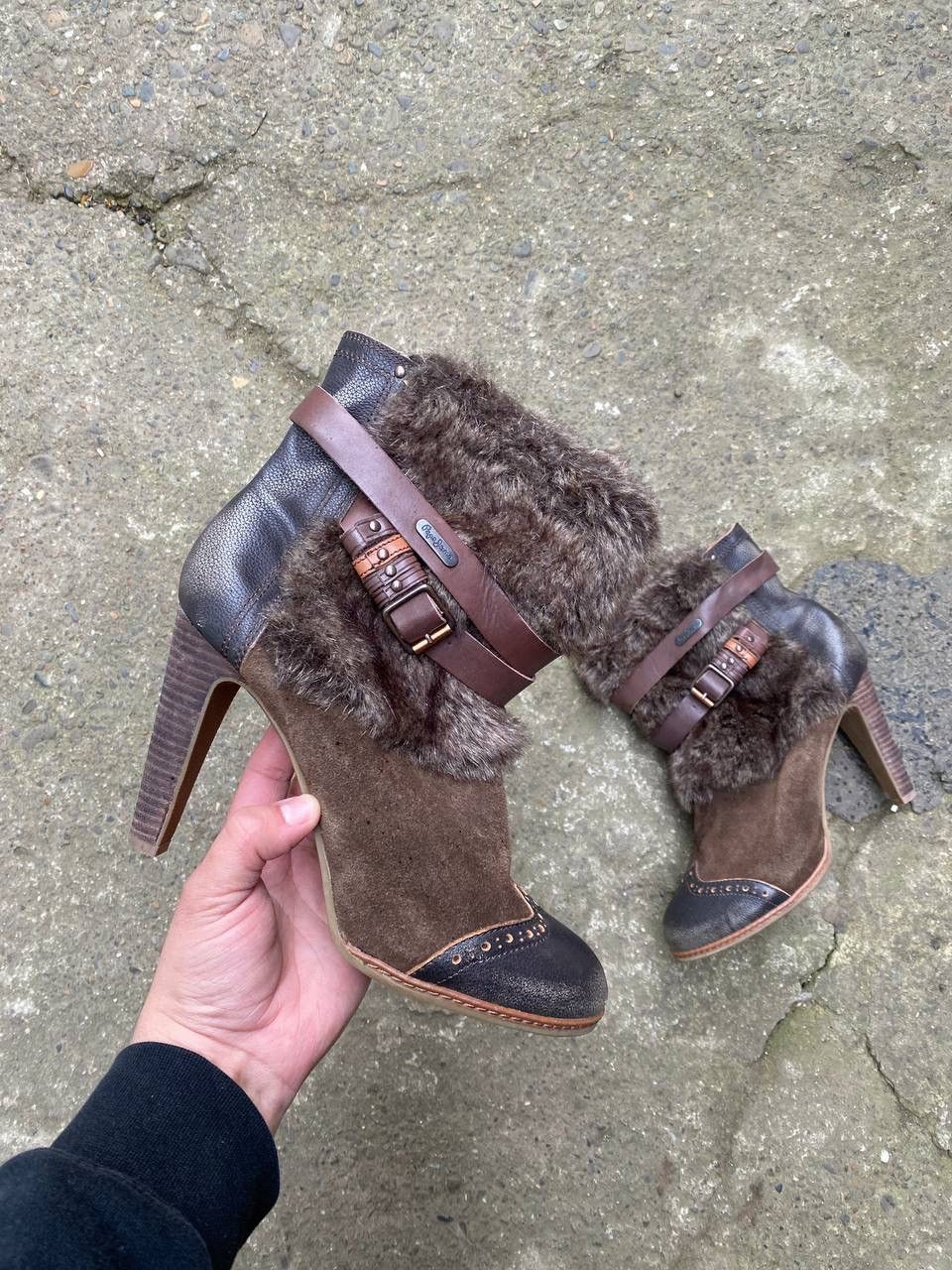 Japanese Brand × Vintage Fur Faux IF Six Was Nine style vintage heels shoes Size US 10 / IT 40 - 4 Thumbnail