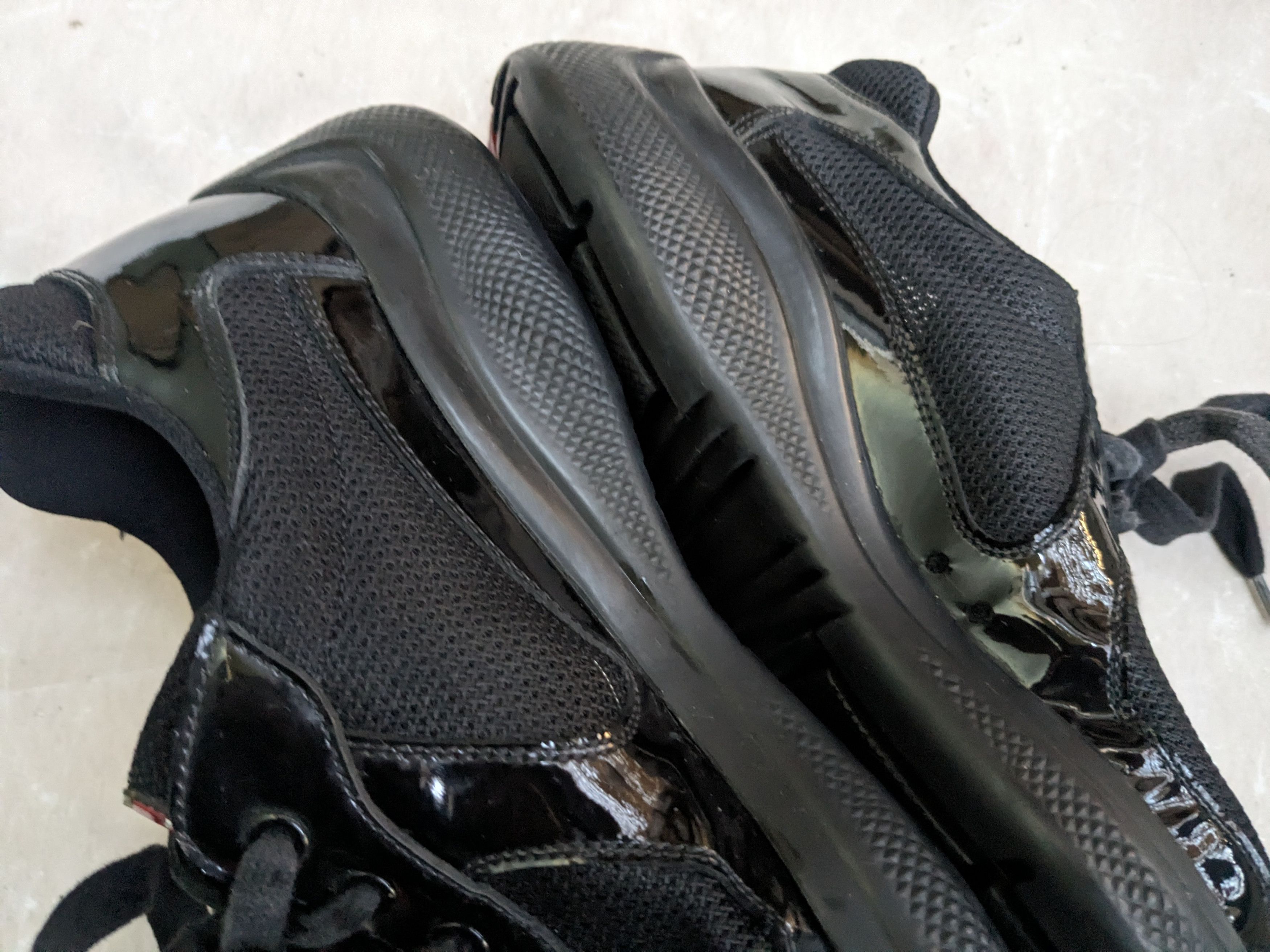 Prada Prada America's Cup Sneakers Black Patent Leather 10 Red Size US 10 / EU 43 - 9 Thumbnail