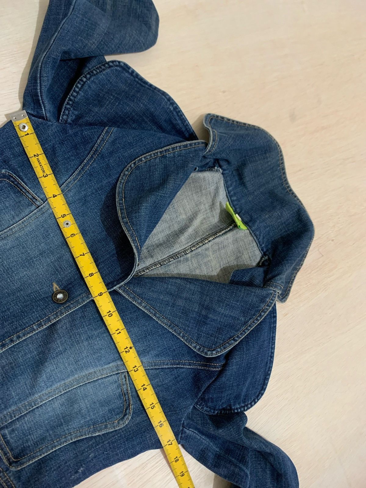 14th Addiction × 20471120 × Japanese Brand Mango Goa Style Womens Denim Jacket Size S / US 4 / IT 40 - 10 Thumbnail
