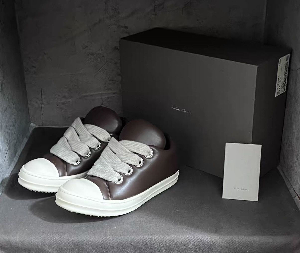 Rick Owens Rick Owens Mainline 23FW Lambskin Low-Top Sneakers Size US 8 / EU 41 - 1 Thumbnail