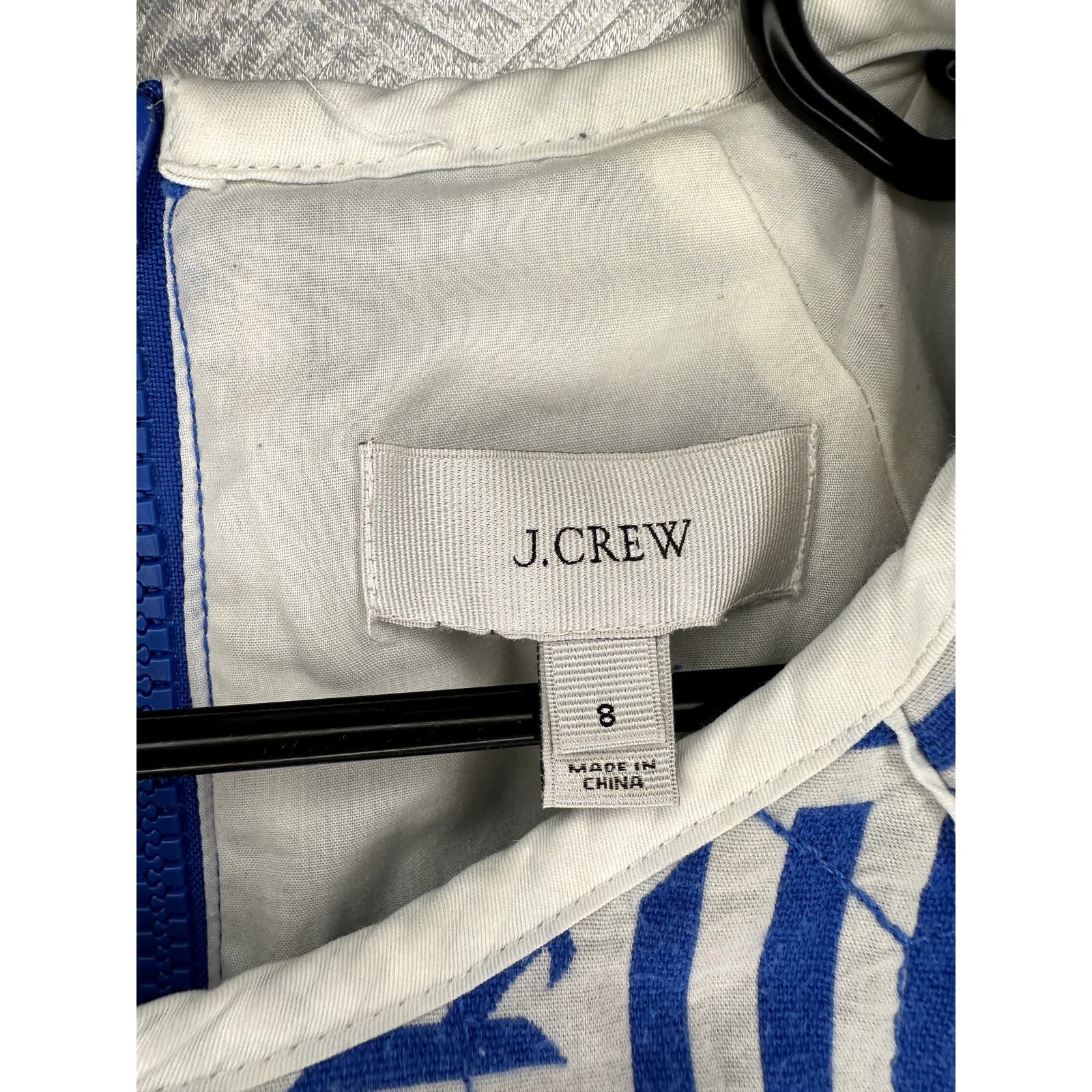 J.Crew J. Crew Quilted Tiki Geometric Swearshirt Blue/White 8 Size M / US 6-8 / IT 42-44 - 4 Thumbnail