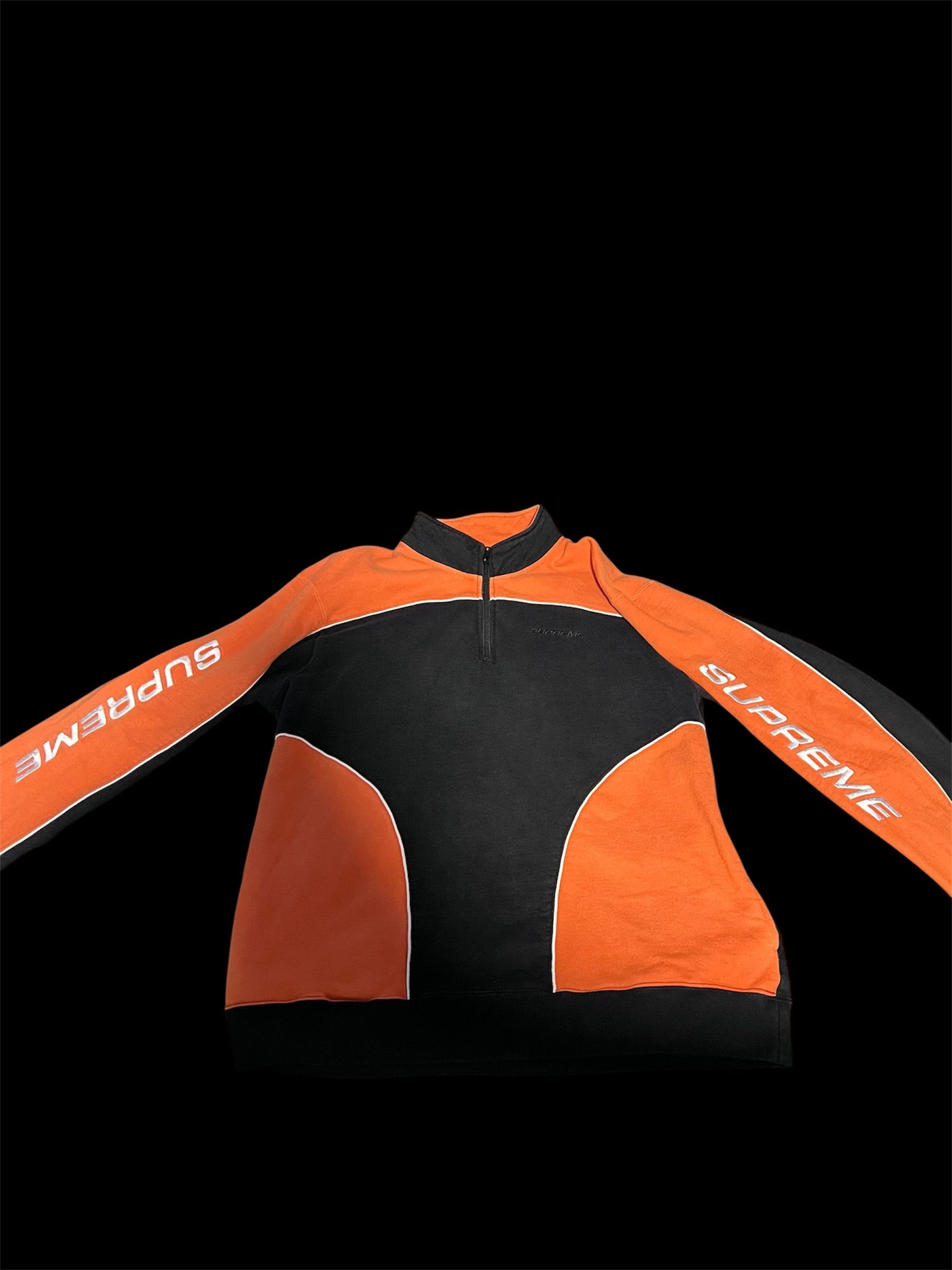 Supreme Supreme Color-Block 1/4 Zip Pullover – Orange/Black Size US M / EU 48-50 / 2 - 1 Thumbnail