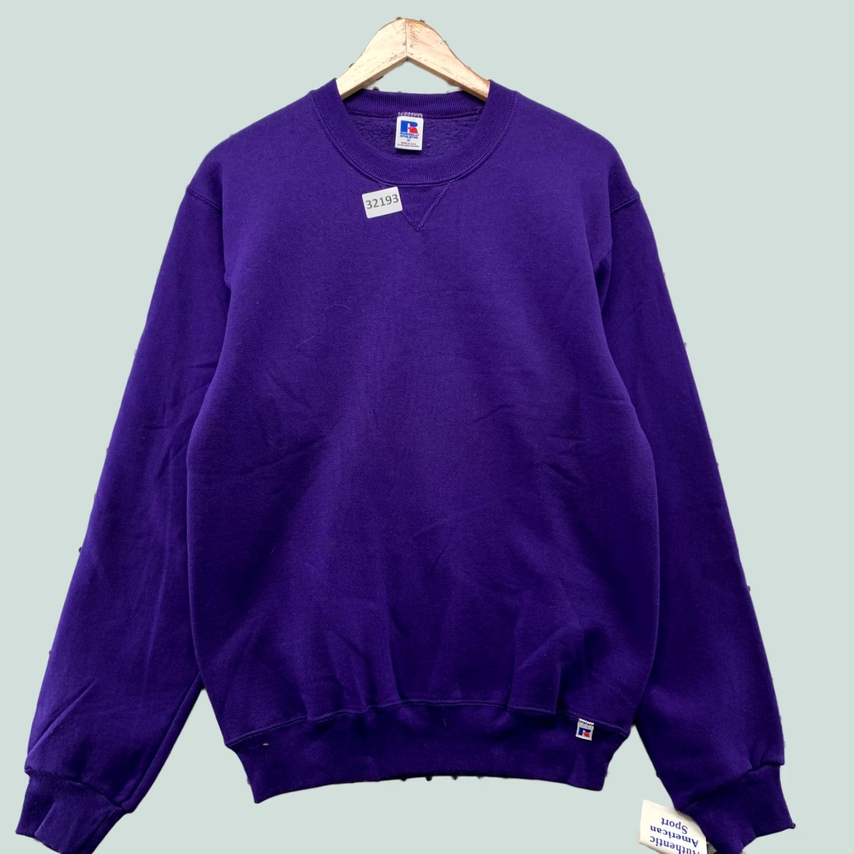Russell Athletic VINTAGE Russell Athletic Crewneck Sweatshirt Men M Purple 80s 90s NWT Size US M / EU 48-50 / 2 - 1 Thumbnail