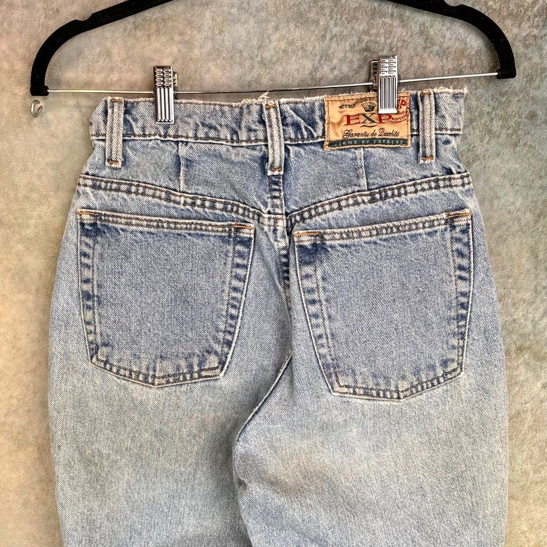 Express VTG 90s Express Denim Jeans Medium Wash Womans Sz 7/8 Retro Size 26" / US 2 / IT 38 - 1 Thumbnail