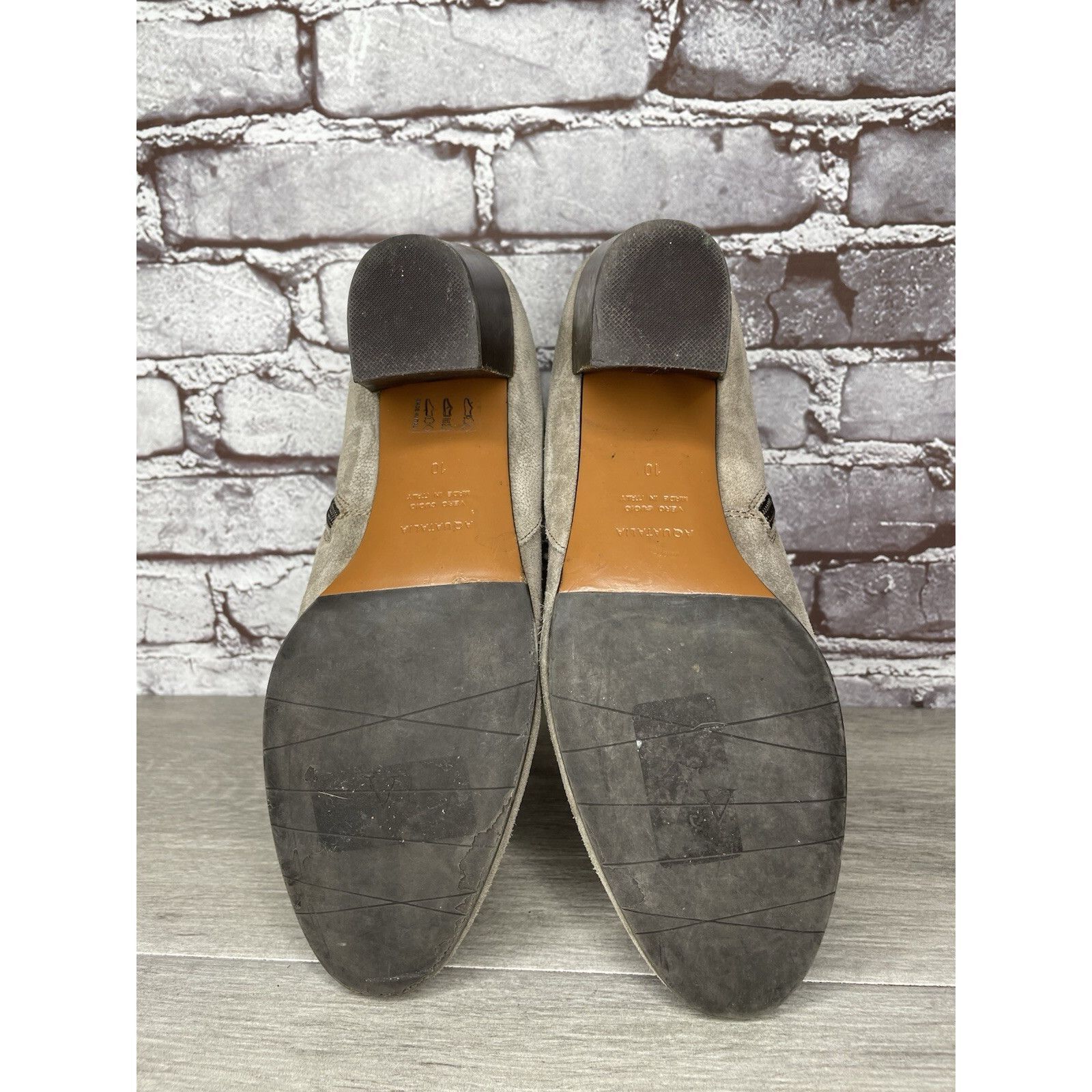 Aquatalia Aquatalia Taupe Suede Leather Side Zip Heel Ankle Booties Wo Size US 10 / IT 40 - 17 Thumbnail