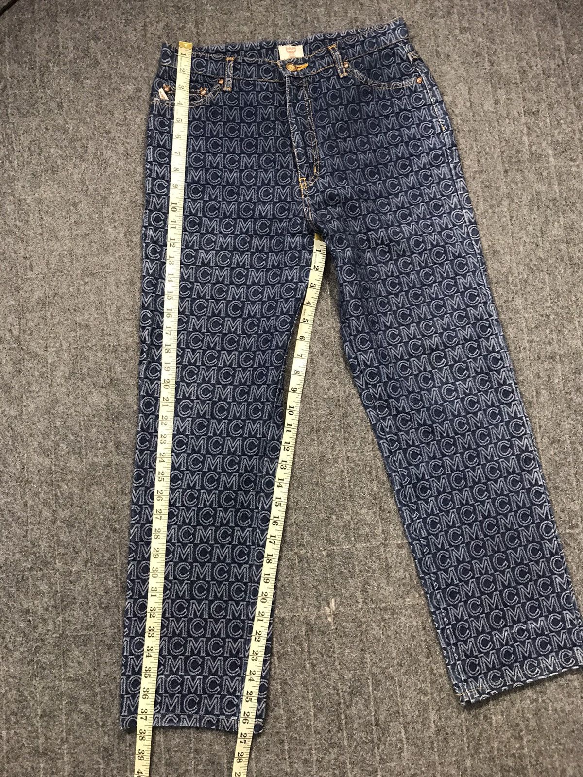 MCM MCM Legere Jeans Nova Checked Monogram Logo Denim Size 29" - 12 Thumbnail