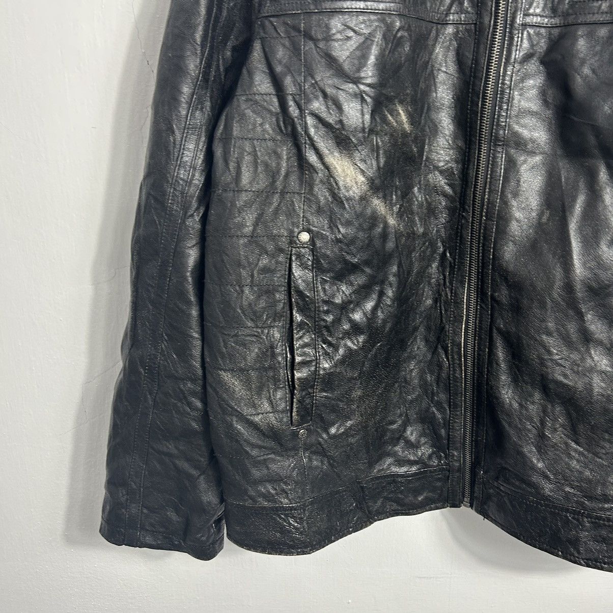 Guess × Vintage Vintage Guess Leather Ride Jacket Size US L / EU 52-54 / 3 - 4 Thumbnail