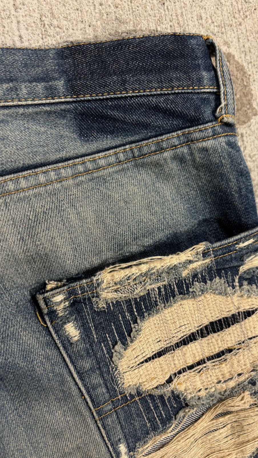 Undercover Undercover AW2005 Arts & Craft Boro Heart Denim Size US 32 / EU 48 - 15 Thumbnail